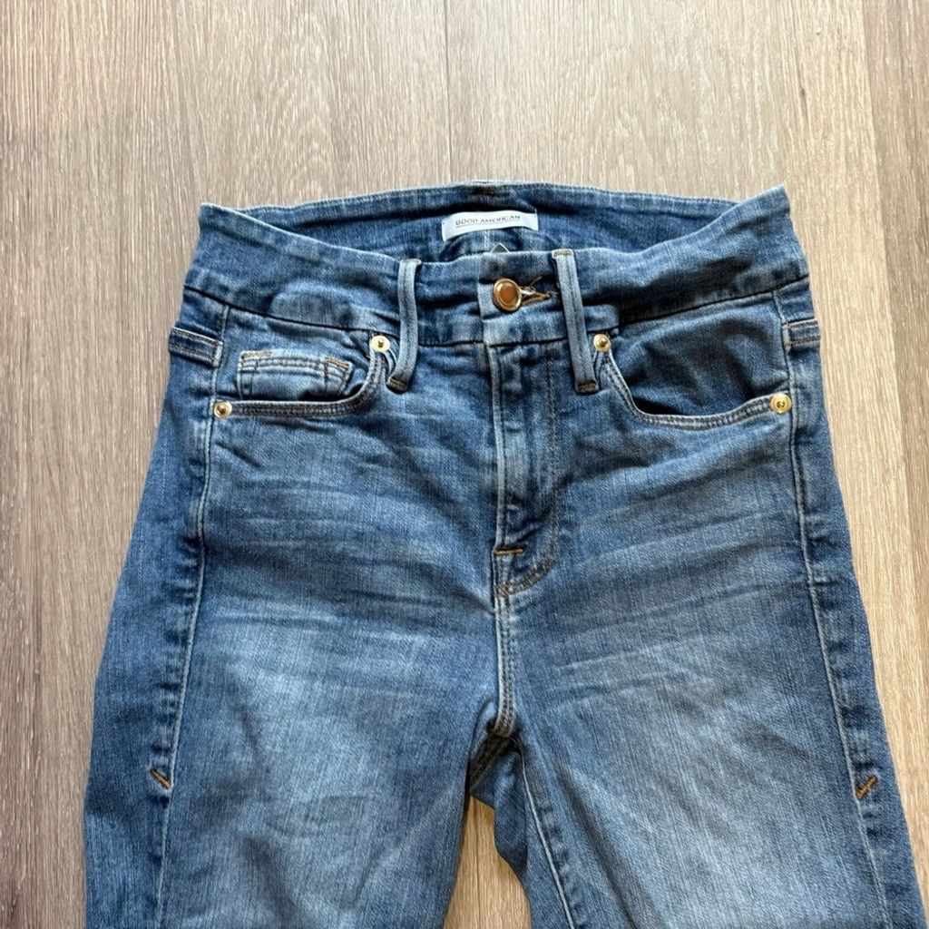 Good American Good American Blue Skinny Good Legs Jeans Classic Denim Size 24" / US 00 / IT 34 - 3 Thumbnail