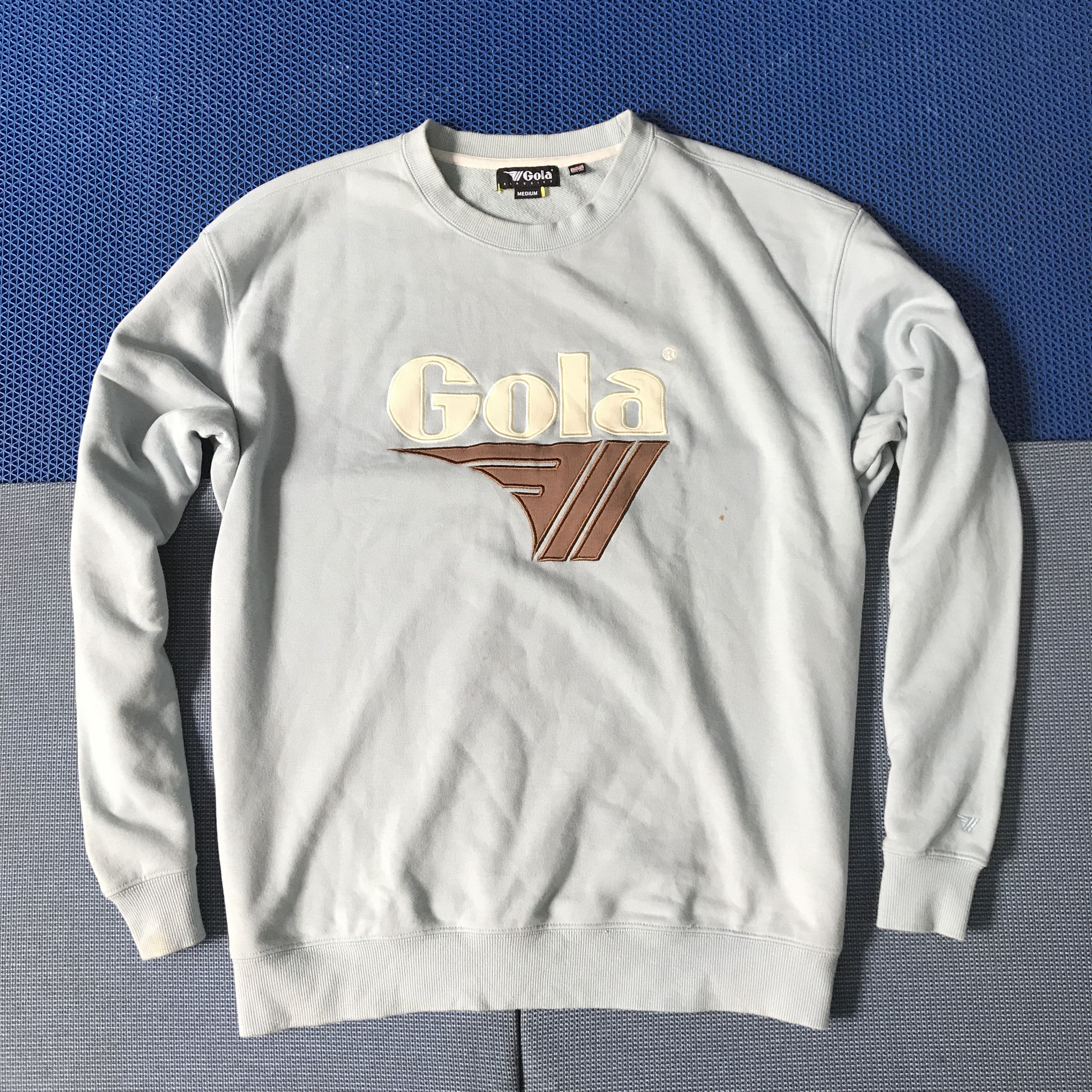 Gola Vintage Gola Sweater jumper Crewneck salt blue Size US L / EU 52-54 / 3 - 1 Thumbnail