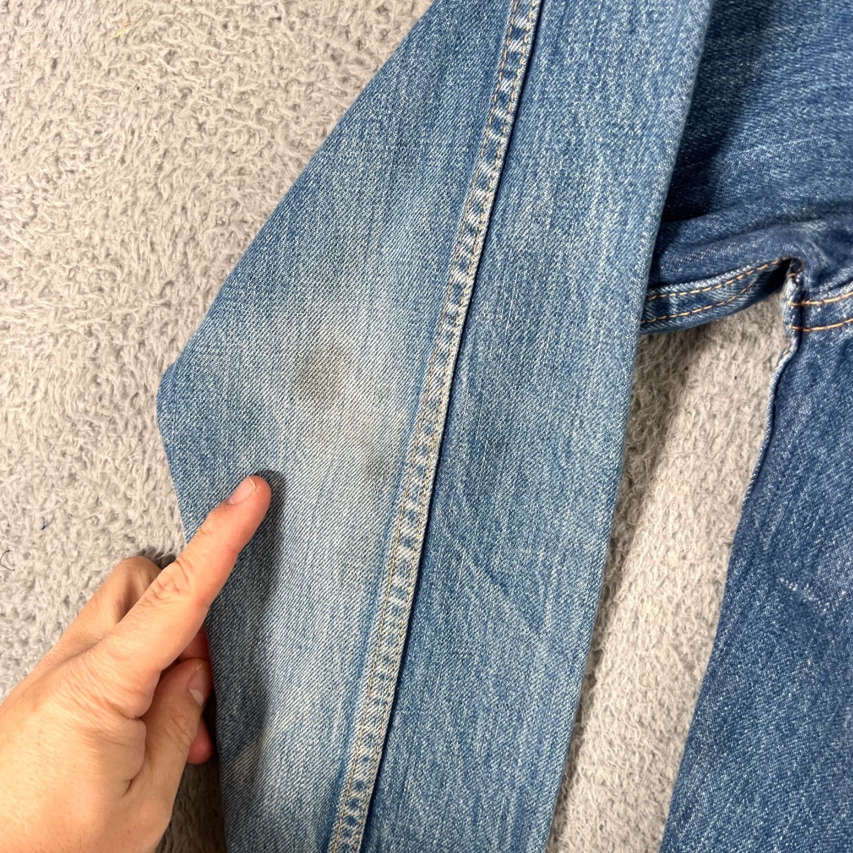 Denime VINTAGE Gauchos Denim Jacket Small Cropped Snap Up Light Wash USA Bomber Jacket Unisex Adults Blue Denim Chuck USA Size US S / EU 44-46 / 1 - 2 Thumbnail