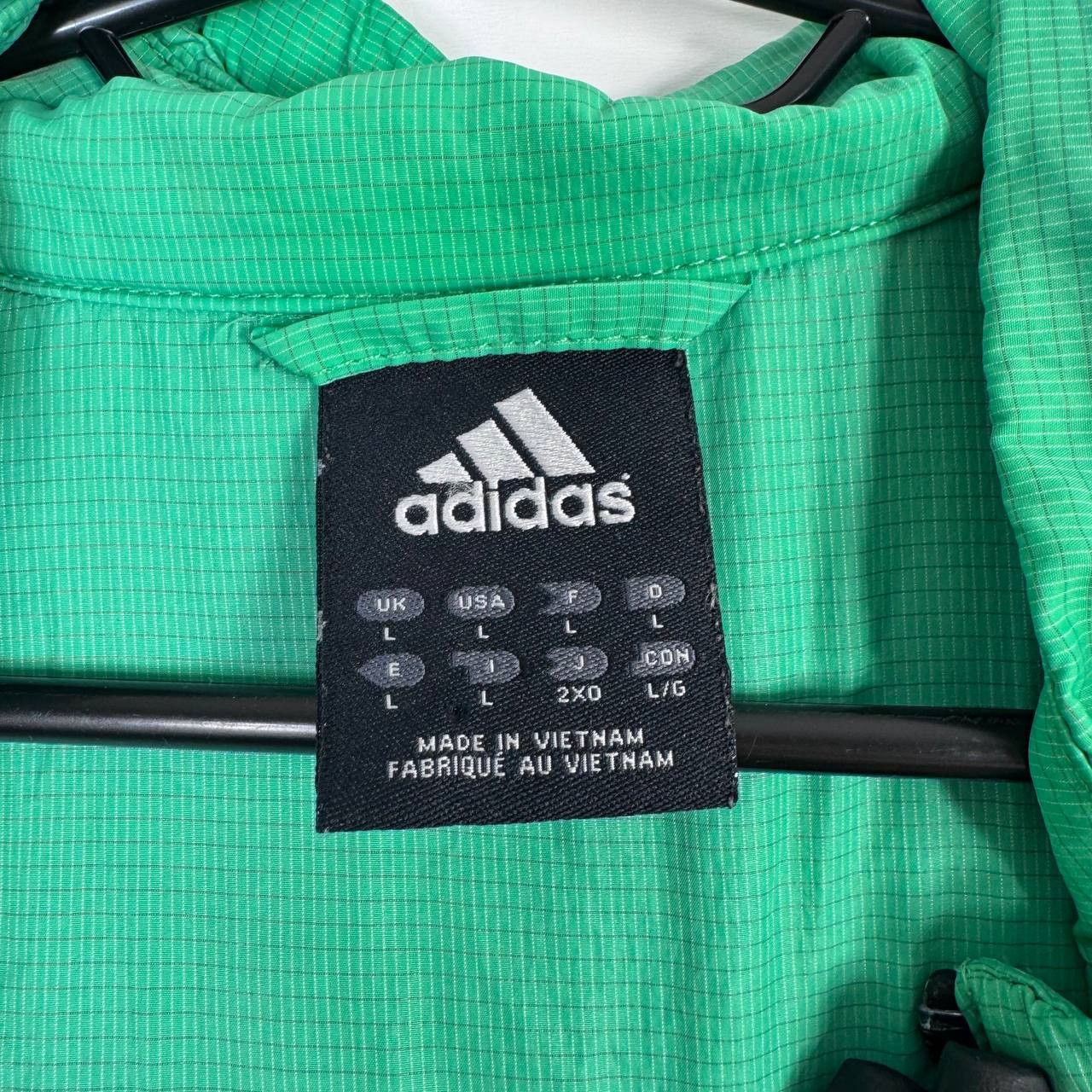 Adidas Adidas Green Lightweight Windbreaker Jacket Full Zip Size L Size US L / EU 52-54 / 3 - 5 Thumbnail