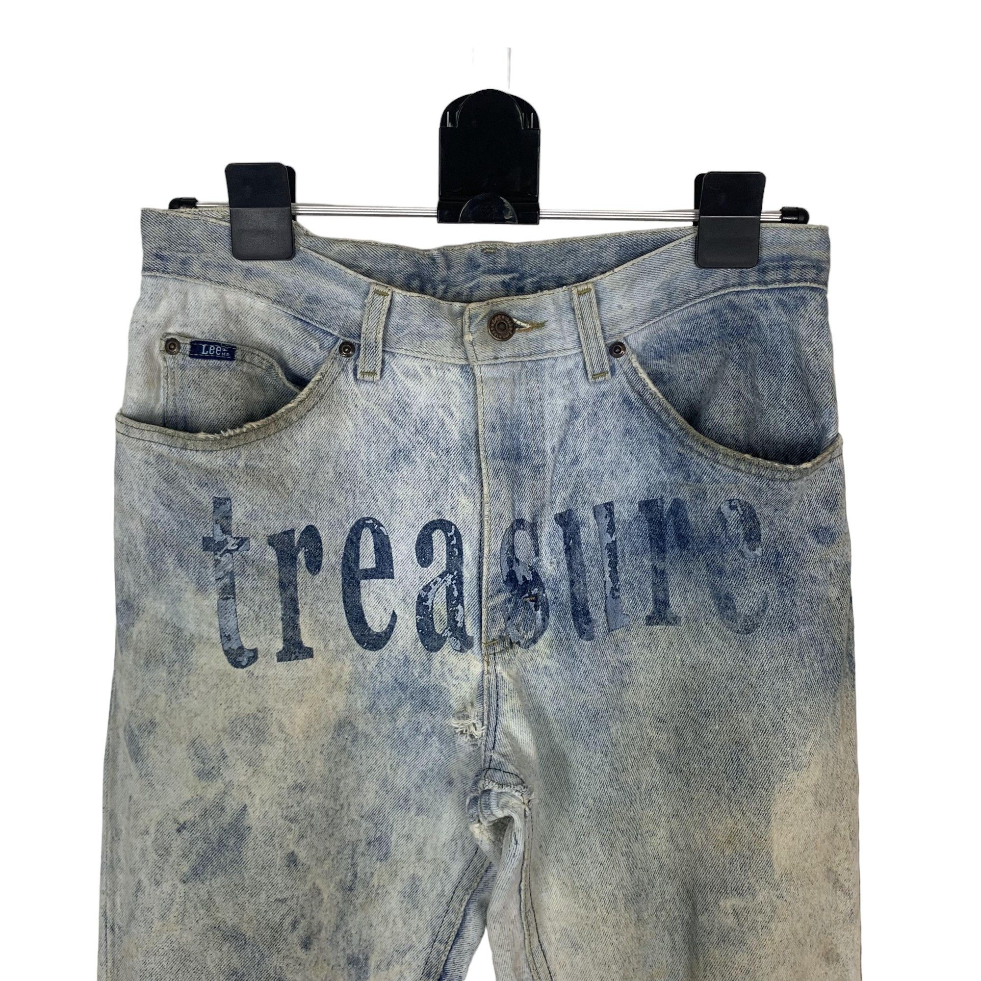 Lee Vintage Lee Treasure Straight Cut Distressed Jeans Size US 32 / EU 48 - 2 Thumbnail