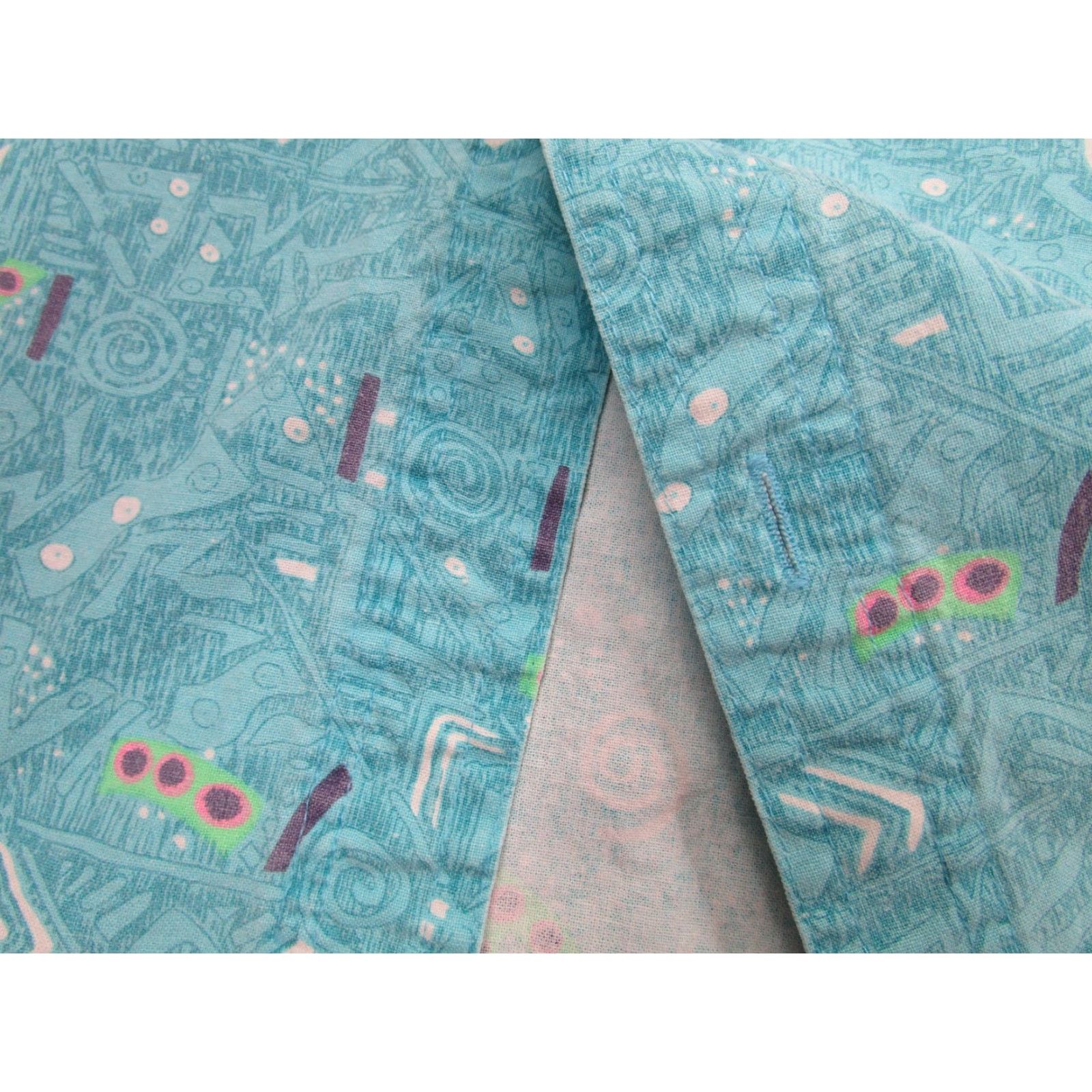 Rusty VINTAGE Rusty Shirt Men L Teal Button-Up 90s Geometric Surf Print Short Sleeve Pocketed Button-Front Size US L / EU 52-54 / 3 - 6 Thumbnail