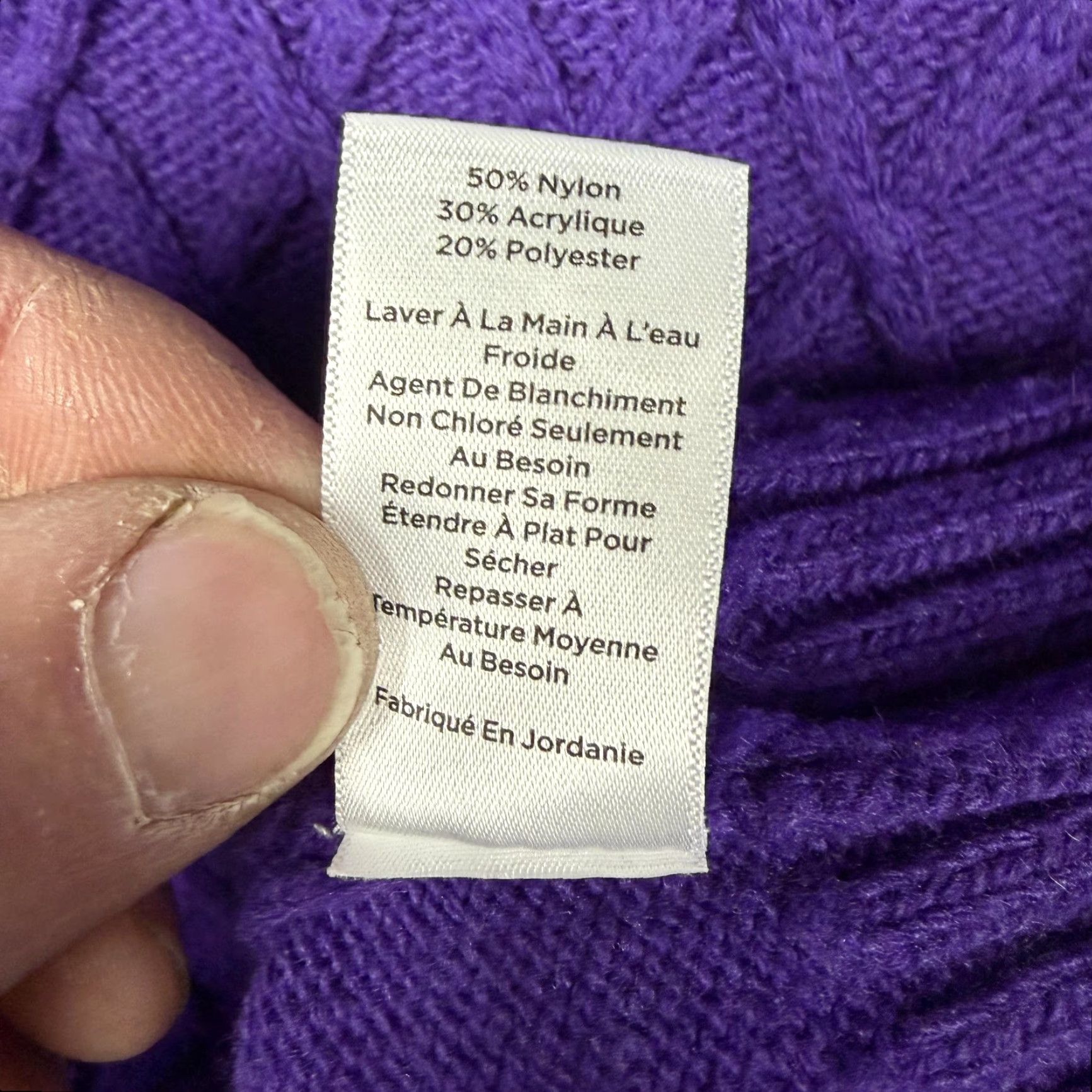 Talbots Talbots Sweater Womens LP Petite Purple Cable-Knit Crew Neck Casual Preppy Layering Size L / US 10 / IT 46 - 7 Thumbnail