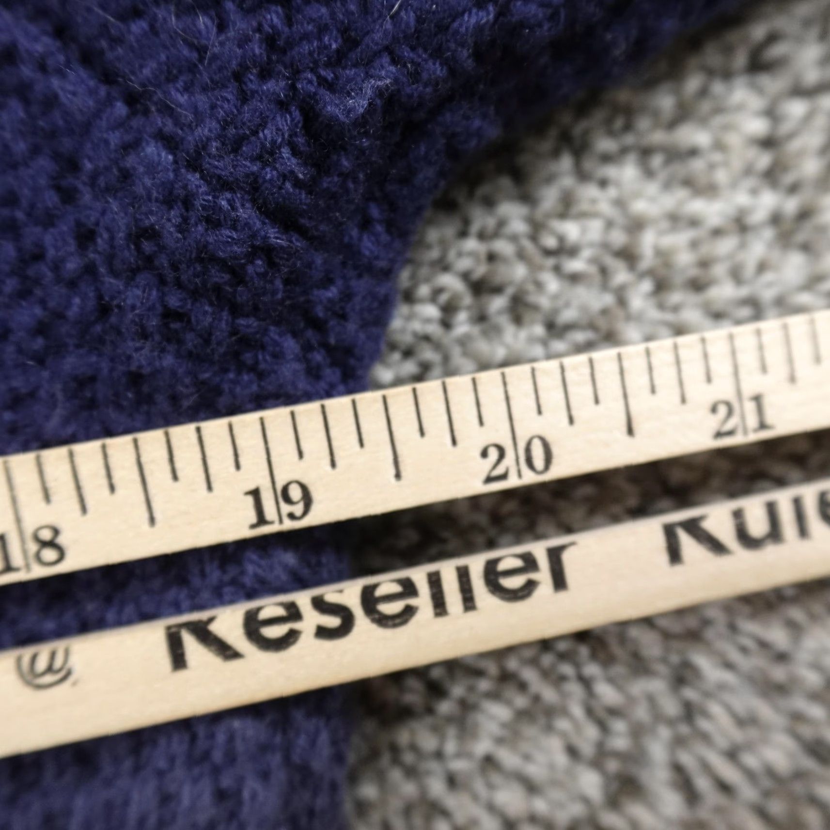 Vintage Amicale Sweater Mens M Blue Cream Ombre Wool Cashmere Aran Cable Knit Crewneck Size US M / EU 48-50 / 2 - 7 Thumbnail