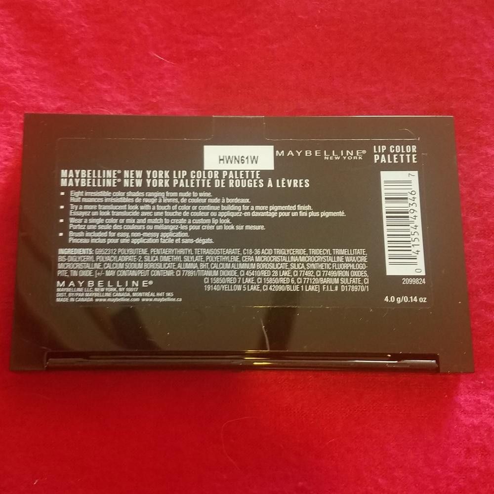 Designer Maybelline Lip Color Palette Size ONE SIZE - 2 Thumbnail