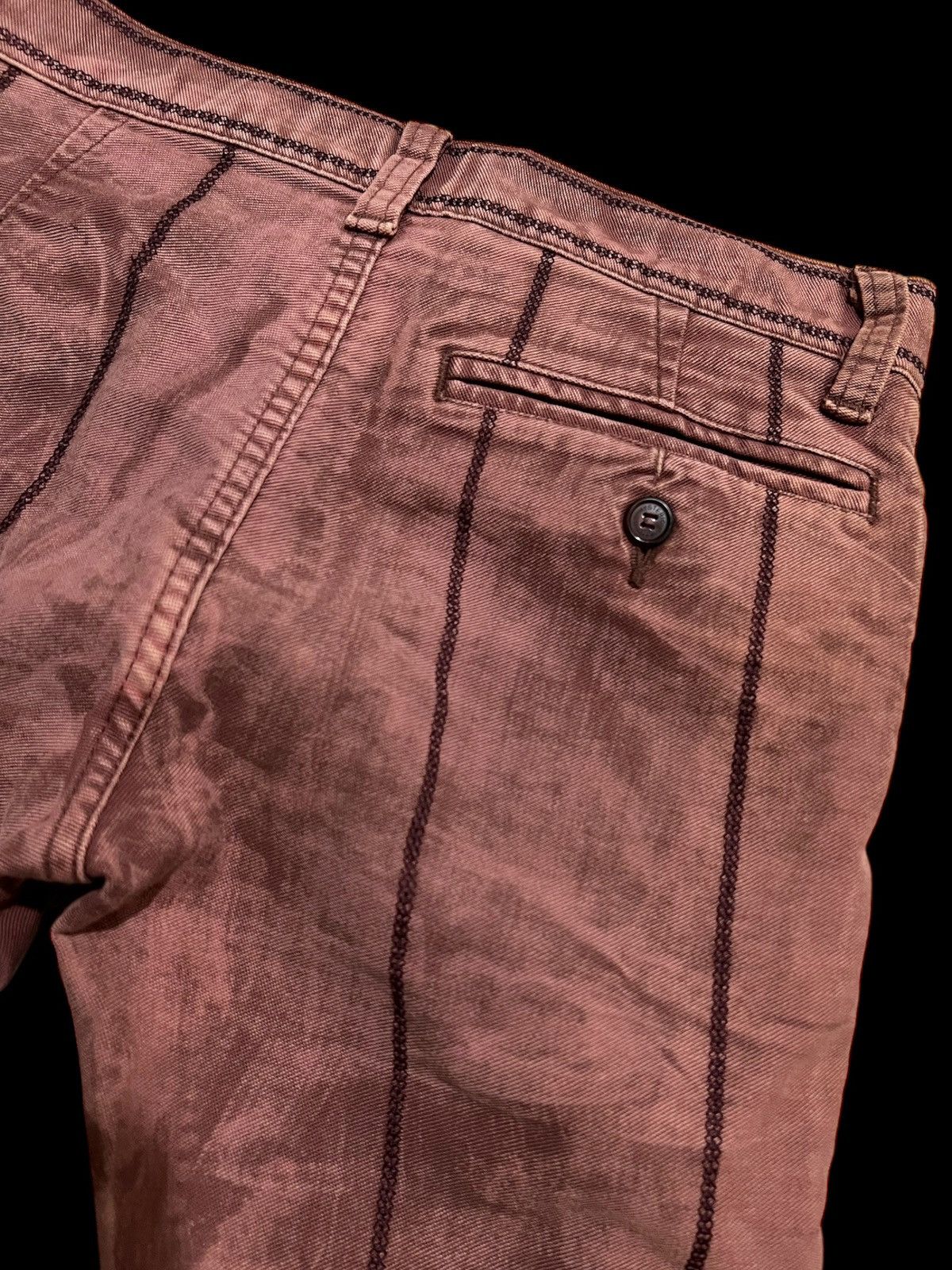 Hysteric Glamour × If Six Was Nine × Le Grande Bleu (L.G.B.) Hysteric acid wash maroon Flared Denim Pants Size US 27 - 7 Thumbnail