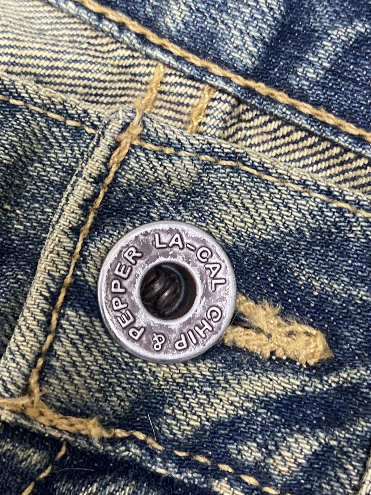 Hysteric Glamour × Japanese Brand Chip Pepper Jean Baggy Mud Washed Whisker Distressed Size US 30 / EU 46 - 10 Thumbnail