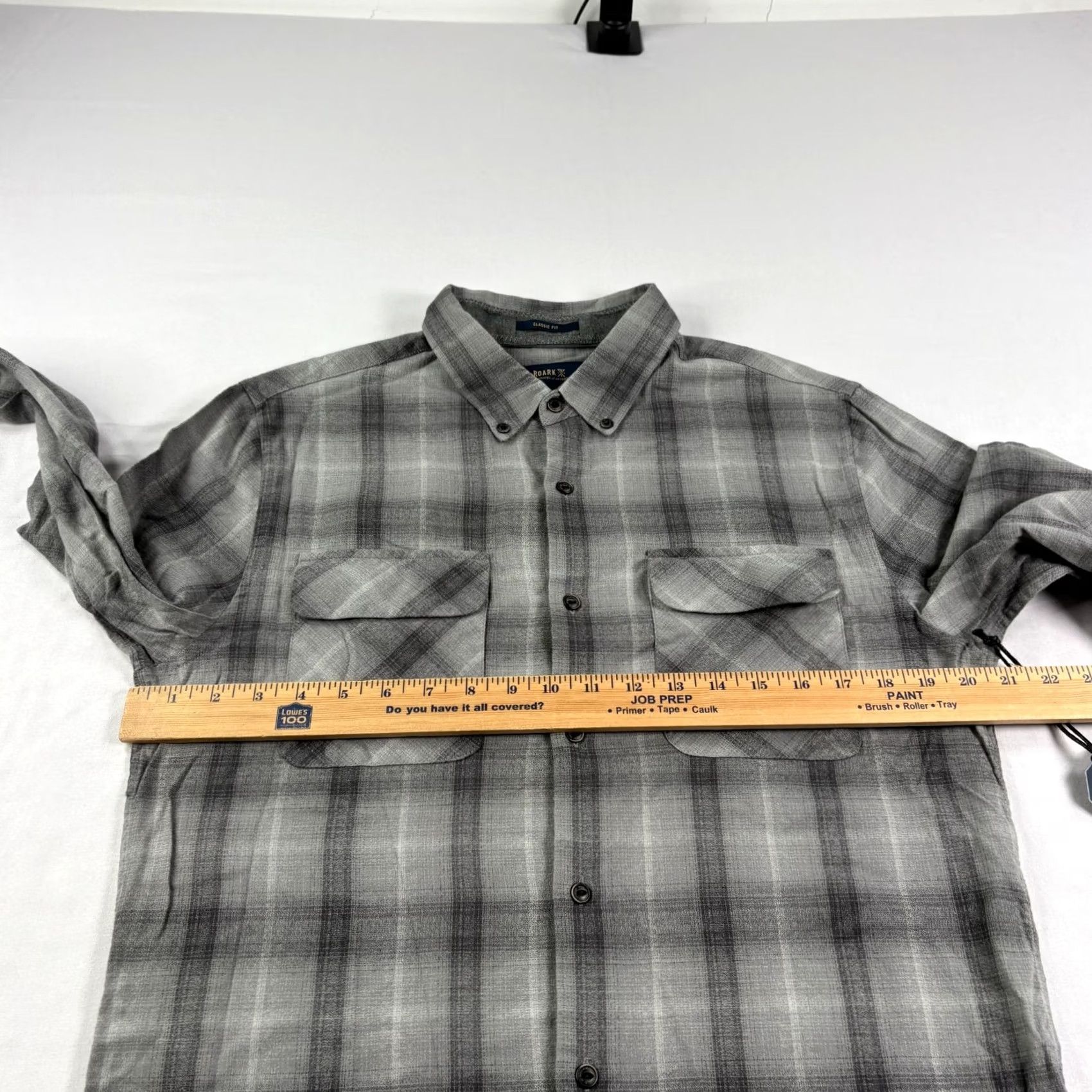 Roark Roark Cassidy Shirt Mens Medium Gray Button-Up Long Sleeve Plaid Casual Shirt Ladies? (Note: Not applicable) Size US M / EU 48-50 / 2 - 5 Thumbnail