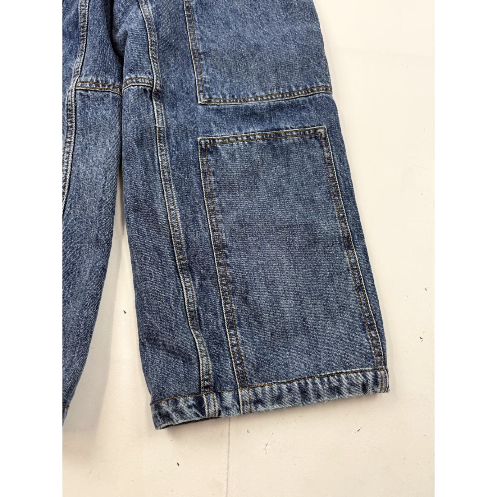 Jacquemus Jacquemus Jeans Mens 28 Blue High Rise Wide-Leg Cargo Denim Le Raphia Baggy 5-Pocket Zipper Size US 28 / EU 44 - 2 Thumbnail