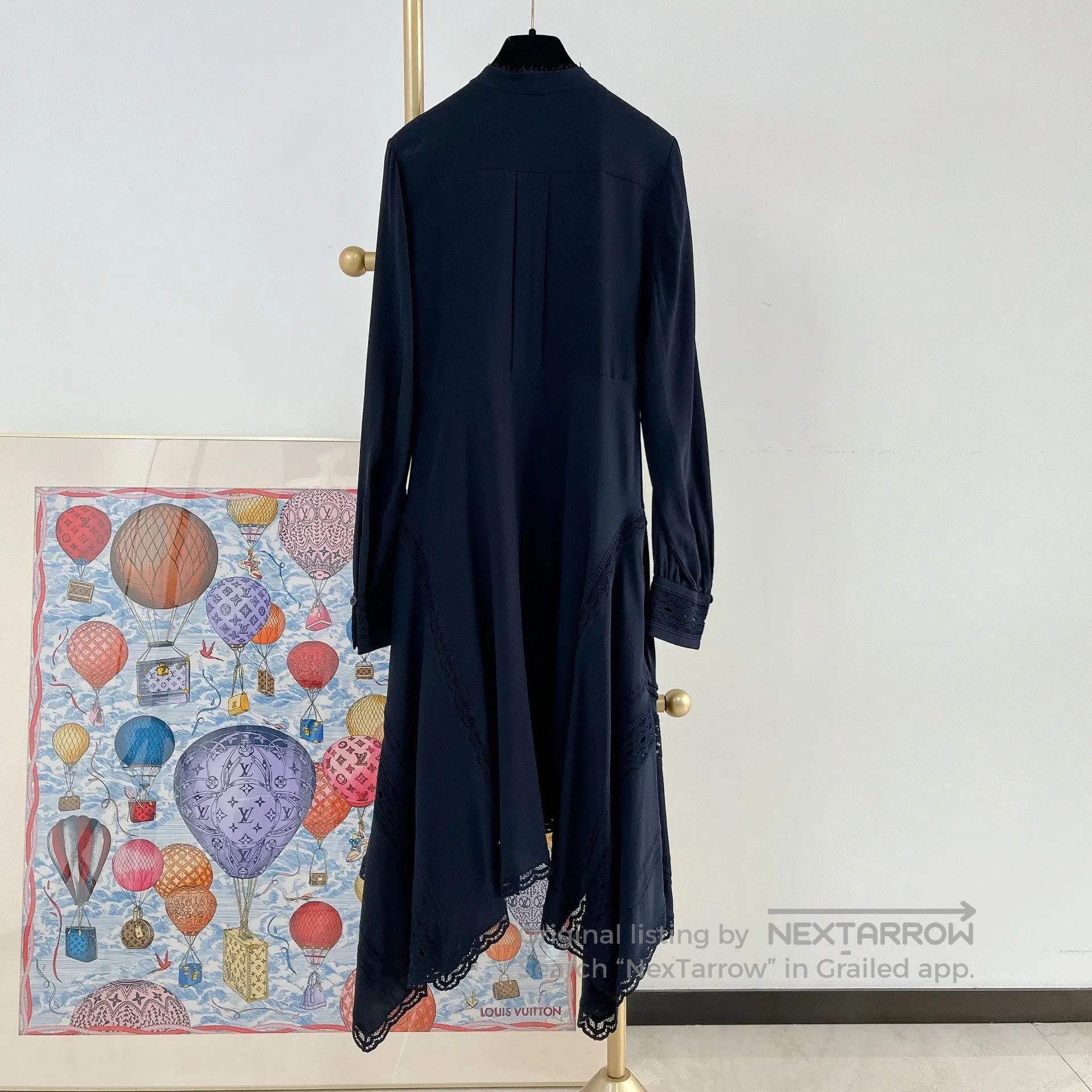 Chloe Chloe Navy Blue Silk Dress. Size XXS / US 00 / IT 34 - 2 Thumbnail