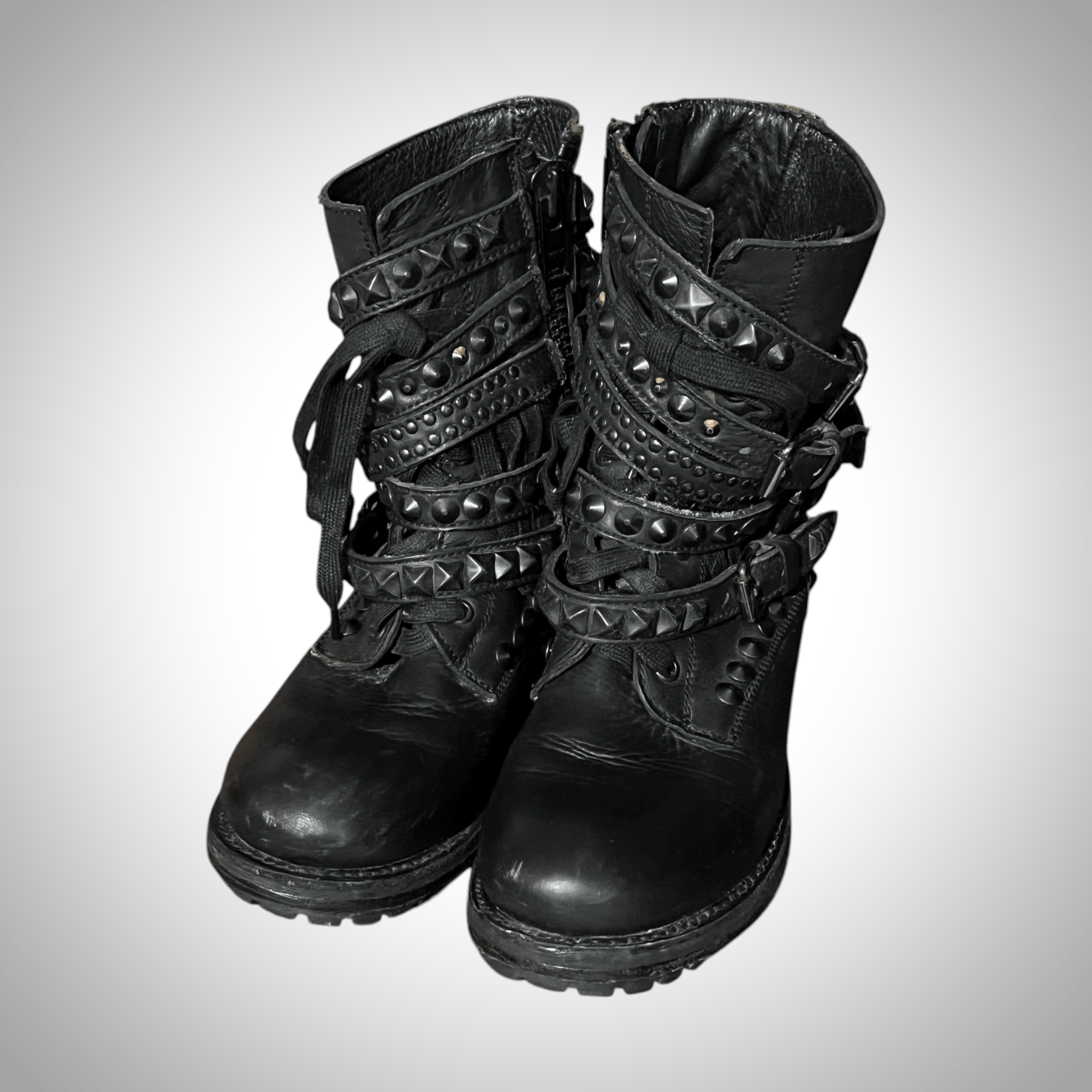 ASH Ash Studded Belt Strap Leather Boots Size US 8 / IT 38 - 5 Thumbnail