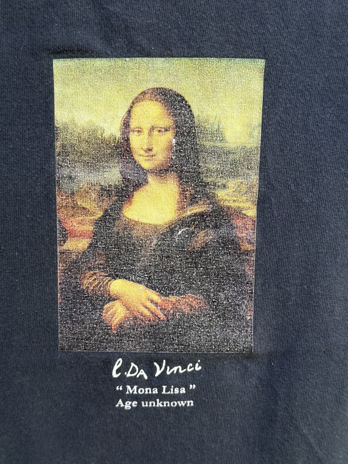 Vintage Vintage Leonado Da Vinci “Mona Lisa” Age Unknown Faded Tee Size US XL / EU 56 / 4 - 2 Thumbnail