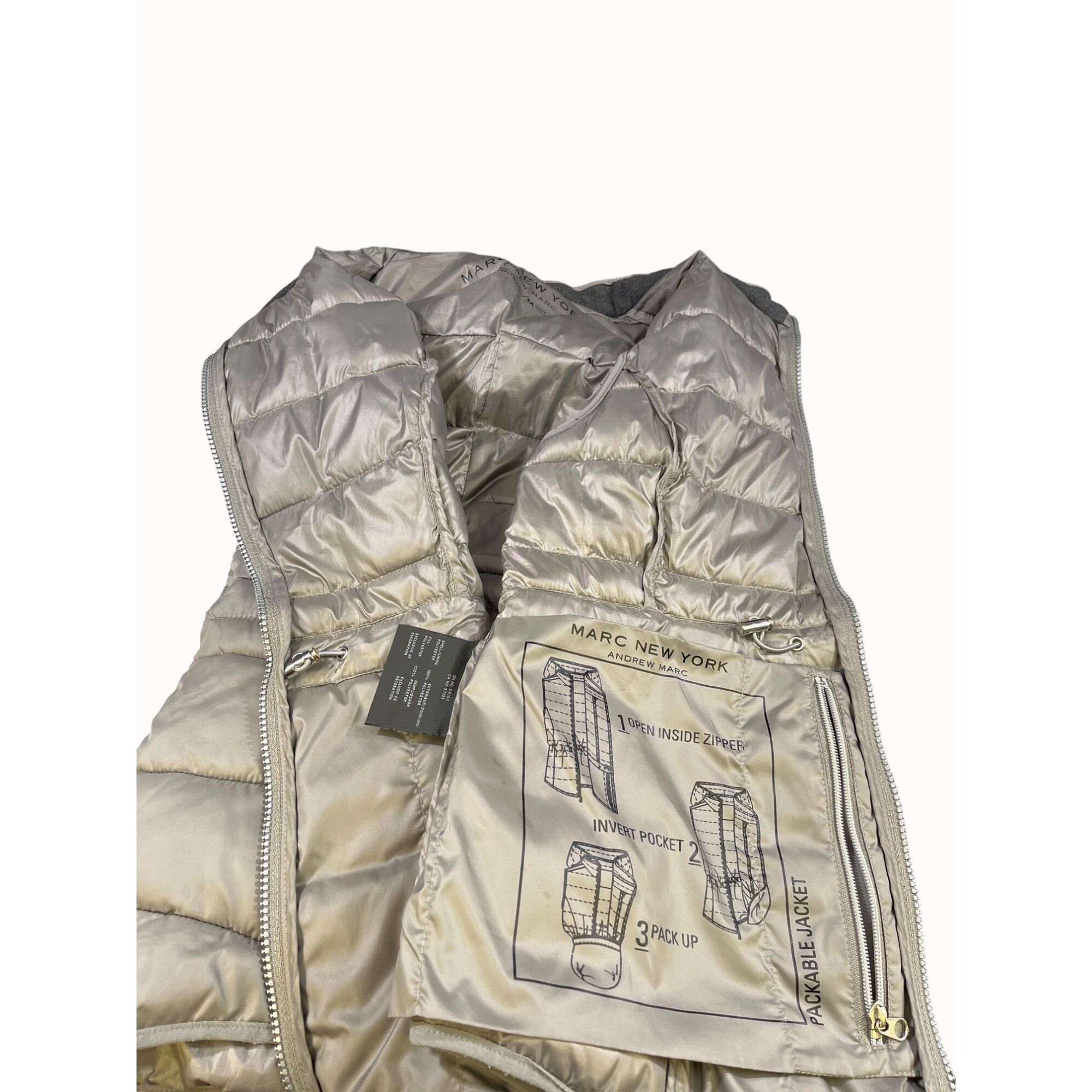 Andrew Marc Marc New York Andrew Marc Women's Grey Puffer Vest Size M SK Size M / US 6-8 / IT 42-44 - 4 Thumbnail