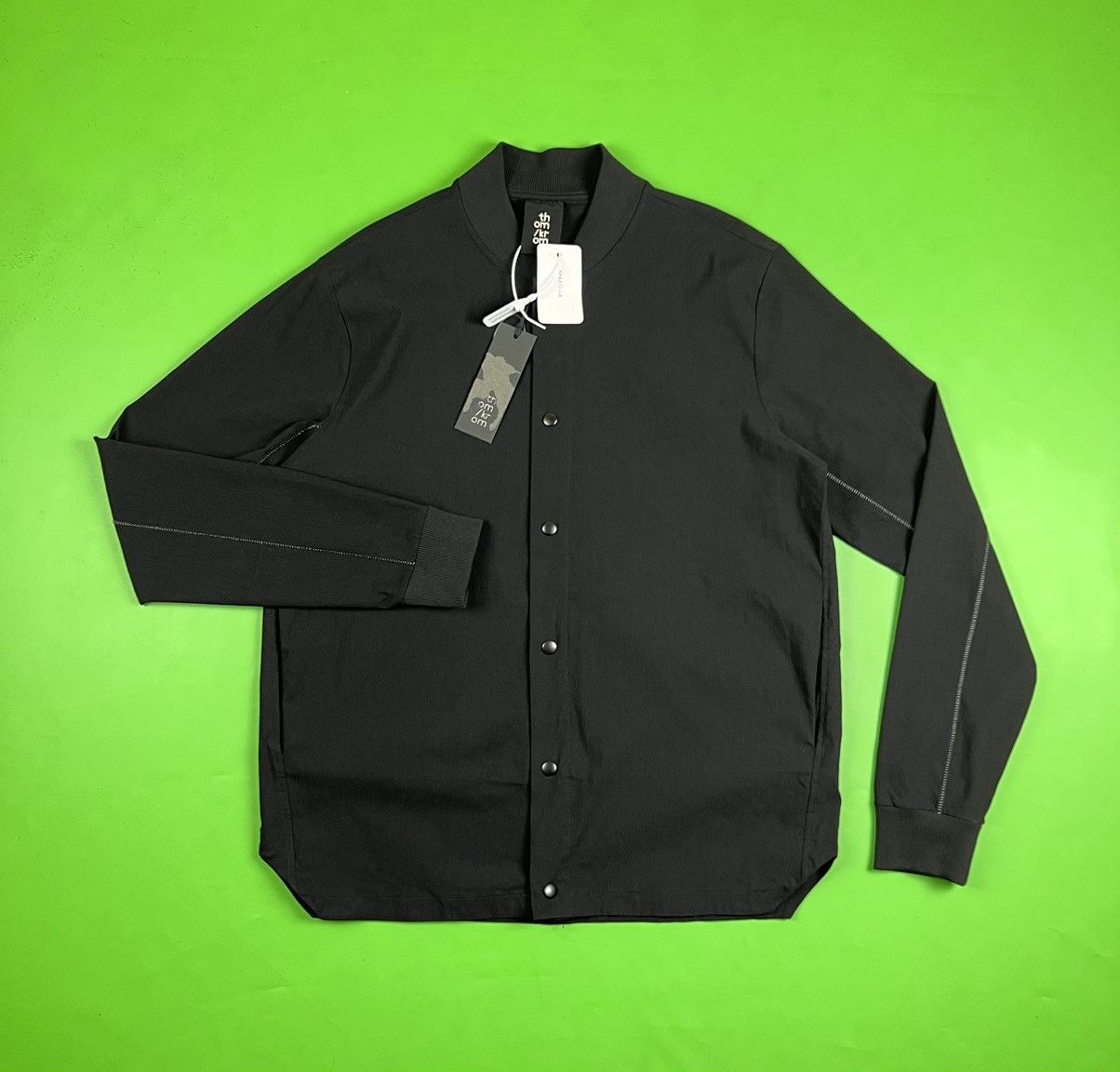 image of Thom Krom Light Tech Bomber Jacket in Black, Men's (Size Large)