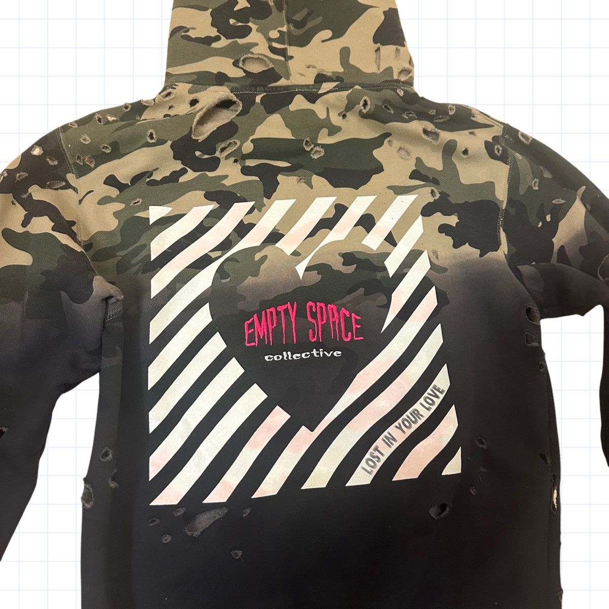 Other ESC Empty Space Custom Distressed Hoodie Small Dip Dye Camo Size US S / EU 44-46 / 1 - 7 Thumbnail