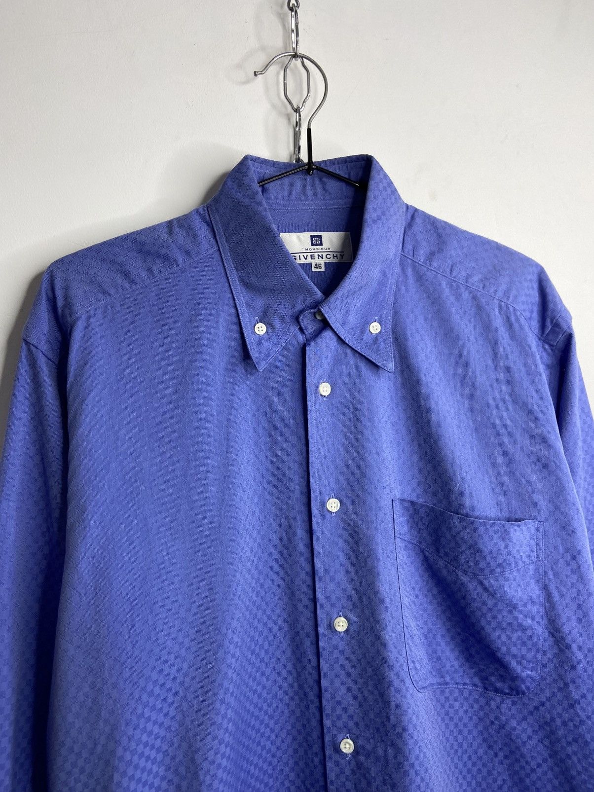 Givenchy Vintage Givenchy Paris Jacquard Pattern ButtonDown Shirts Size US L / EU 52-54 / 3 - 12 Thumbnail