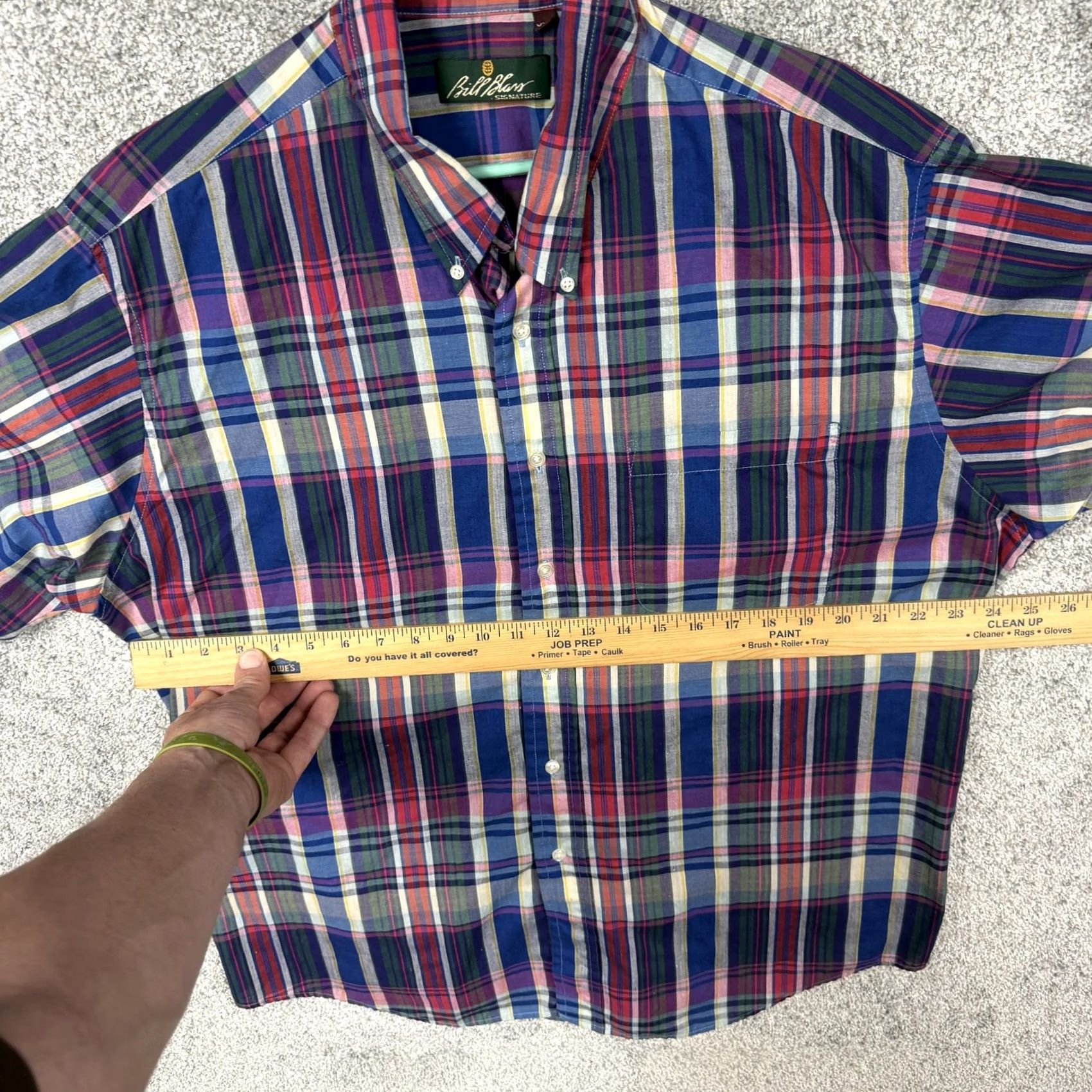 Bill Blass Bill Blass Signature Shirt Mens 2XL Multicolor Plaid Short Sleeve Preppy Casual Shirt Size US XXL / EU 58 / 5 - 3 Thumbnail