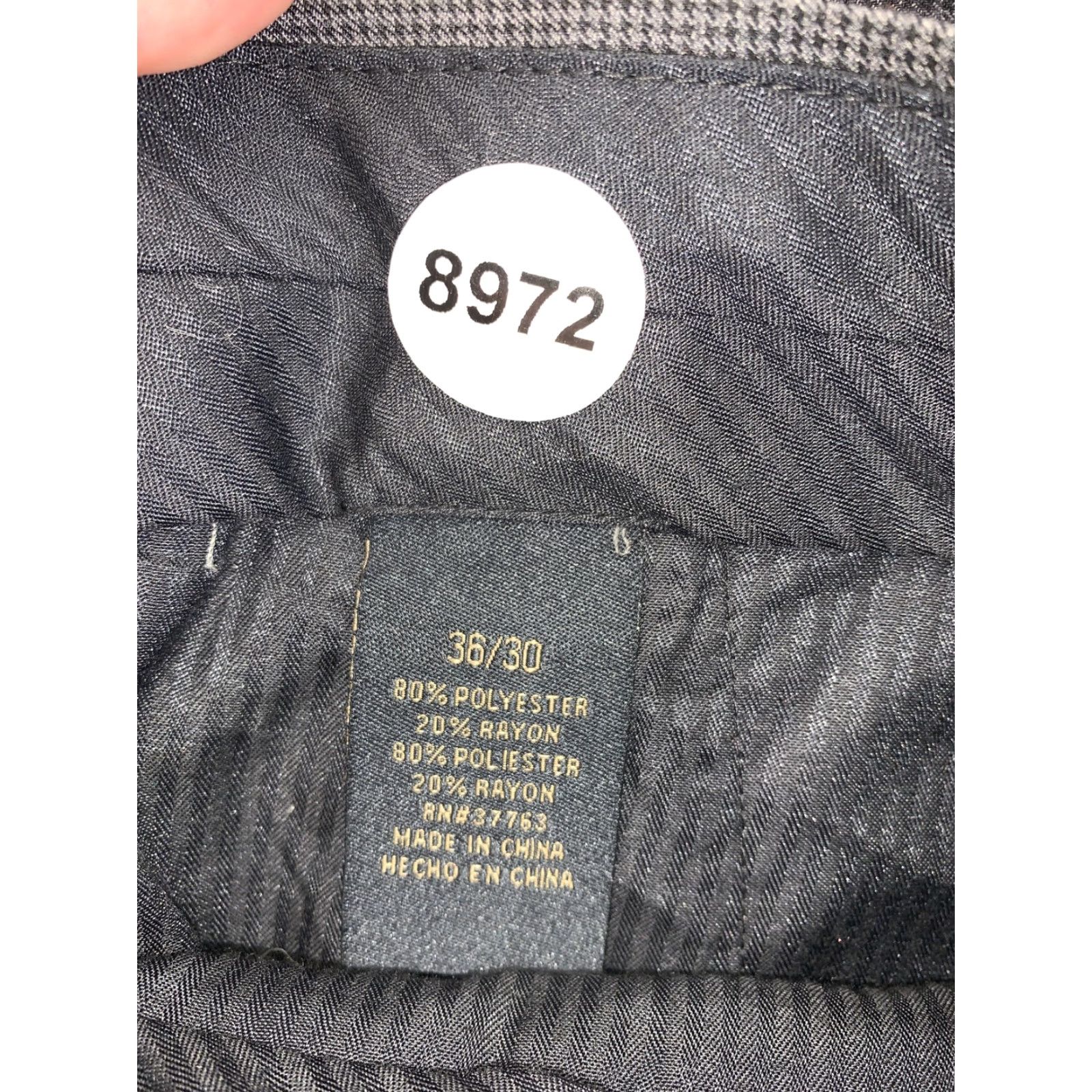 Vintage AXIST Wrinkle Resistant Gray Houndstooth Mens Dress Pants 36x30 NWT-8972 Size US 36 / EU 52 - 7 Thumbnail
