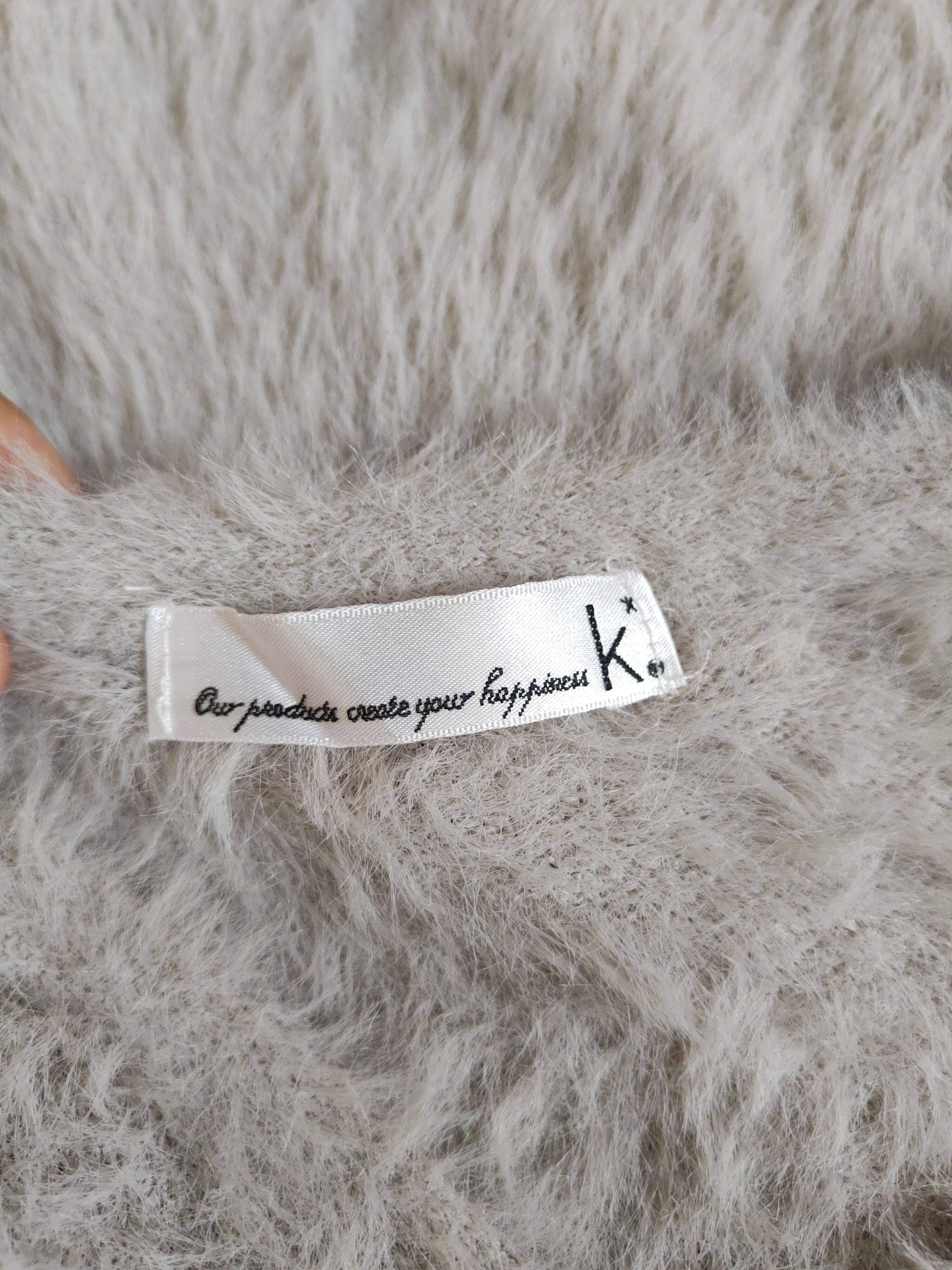 Homespun Knitwear × Japanese Brand × Vintage K Gray Shag Shaggy Fur Mohair Knitwear #S2170 Size S / US 4 / IT 40 - 12 Thumbnail