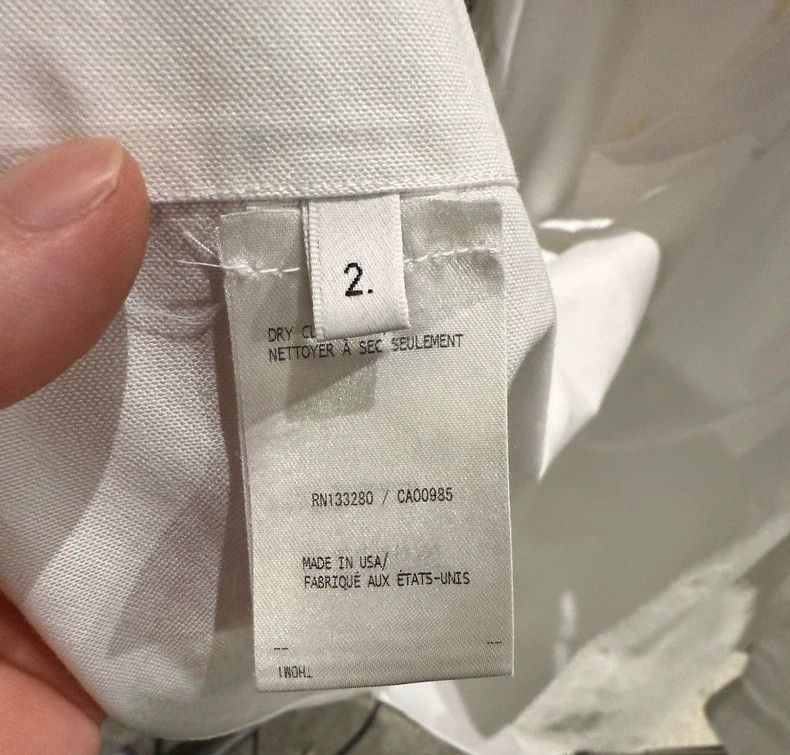 Thom Browne Thom Browne size2 Arm pin shirt-white Size US M / EU 48-50 / 2 - 5 Thumbnail