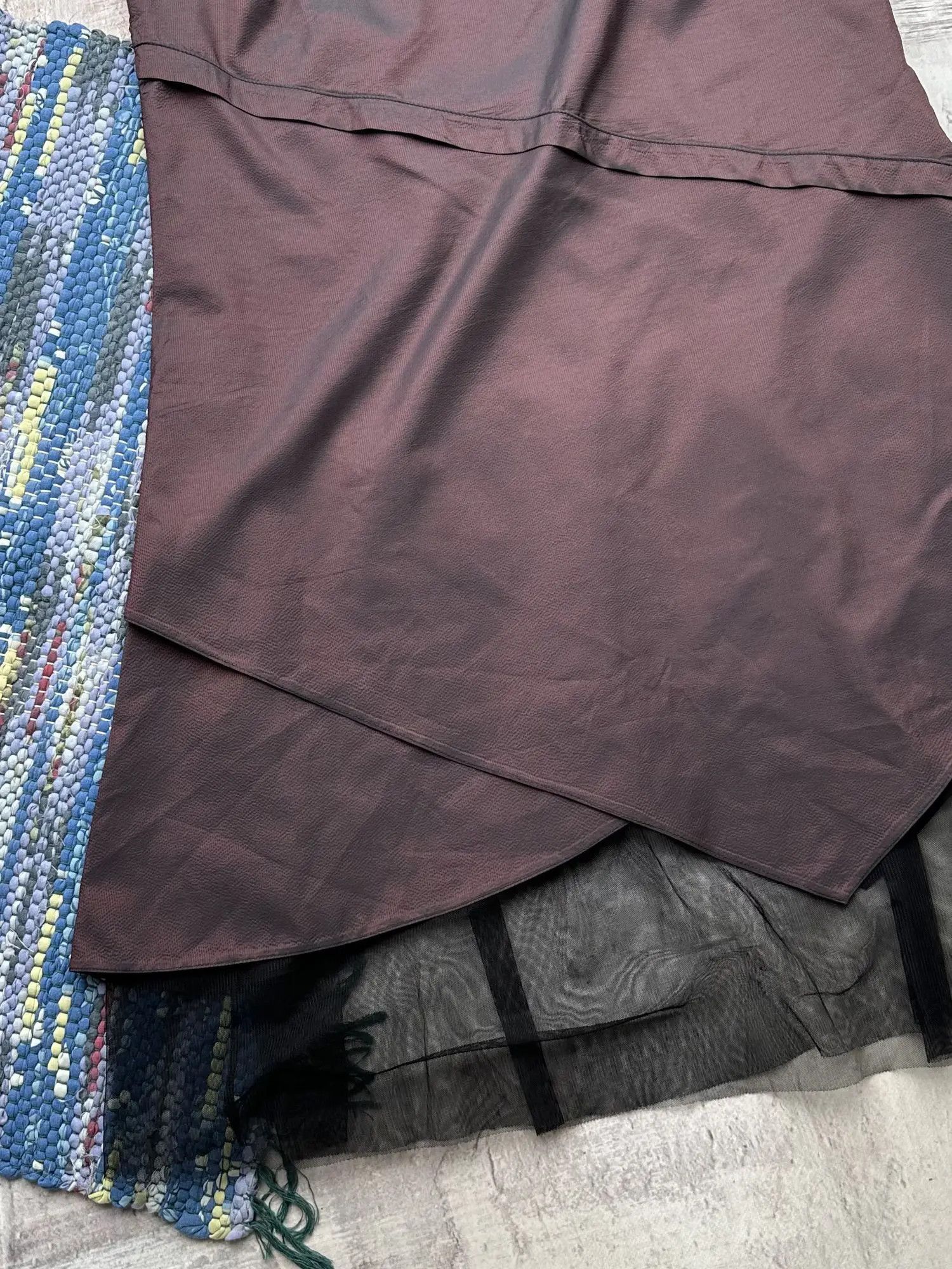 Vintage Vintage Flare Maxi Skirt A25D15(152) Size 27" / US 4 / IT 40 - 3 Thumbnail