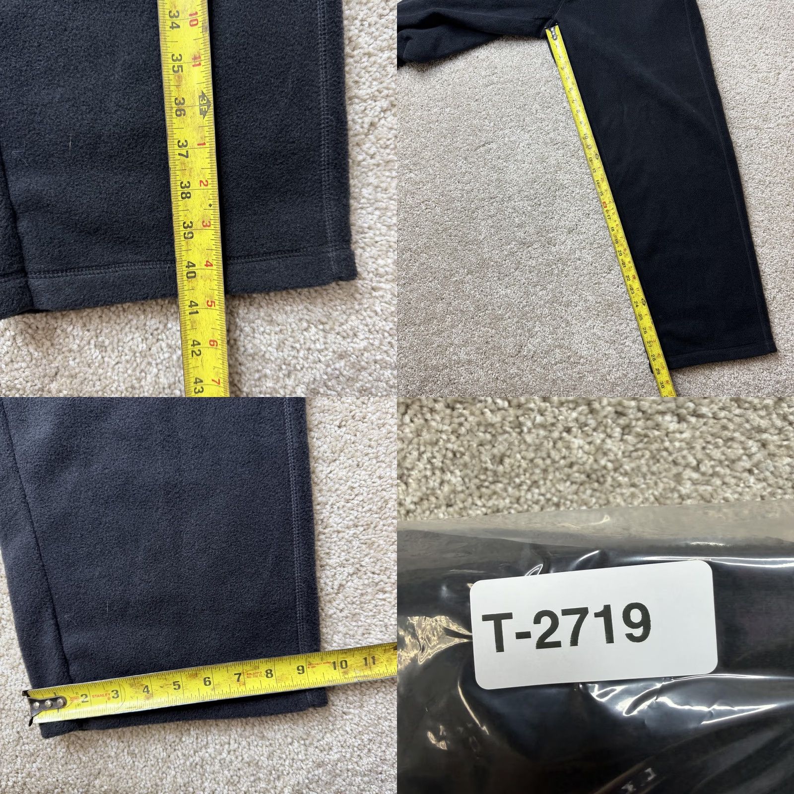 Fila FILA Sweatpants Mens Large Black Fleece Elastic Waist Straight Leg Warm Pockets Size US 33 - 8 Thumbnail