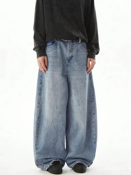 Japanese Brand Wide Leg Ballon Jeans Size US 30 / EU 46 - 4 Thumbnail