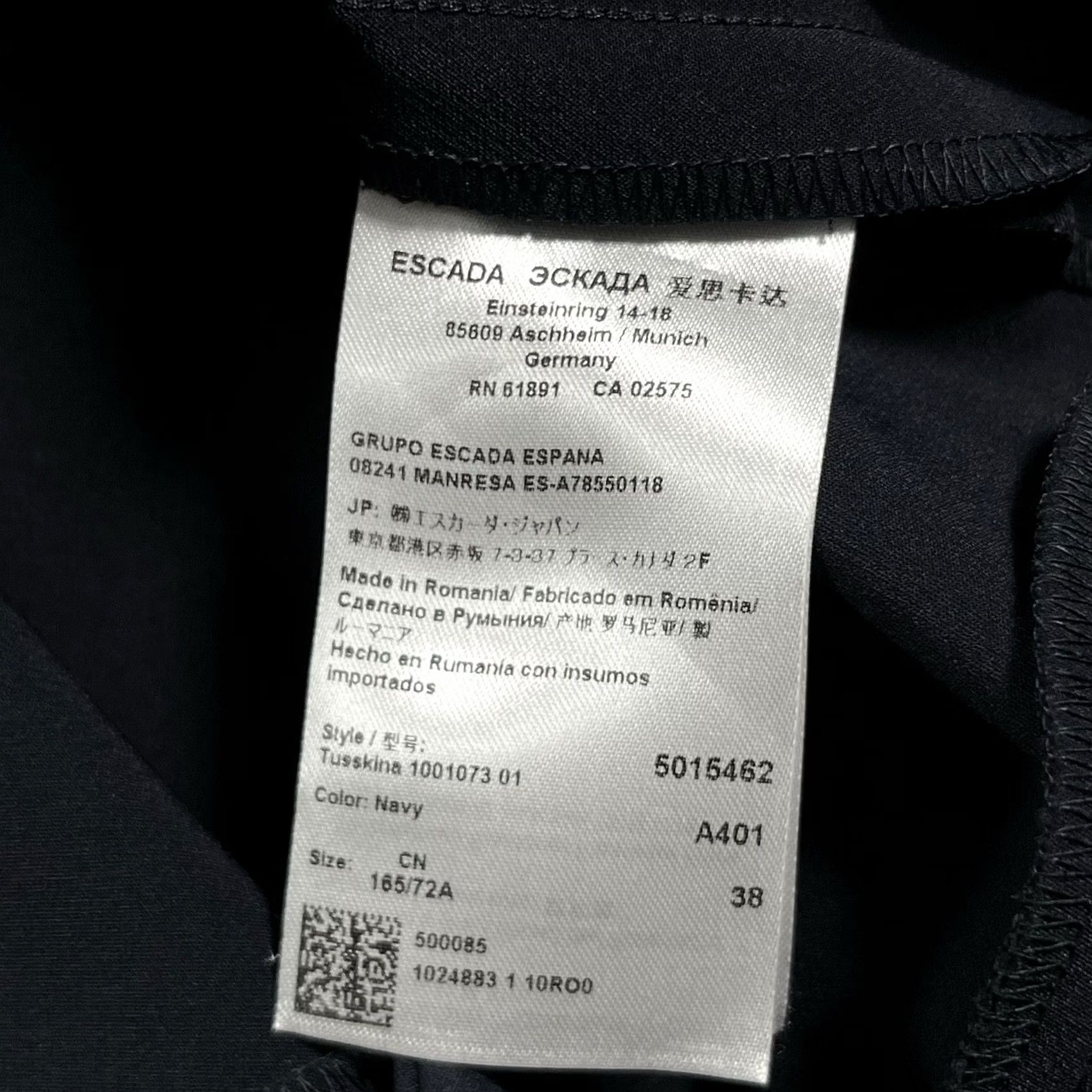 Escada ESCADA Pants Dress Pants Womens 38 Blue Straight Leg Trousers Stretch Size 26" / US 2 / IT 38 - 3 Thumbnail