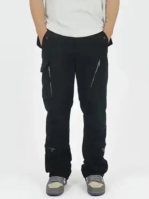 Designer × Jean utility tactical zipper cargo pants Size US 32 / EU 48 - 4 Thumbnail