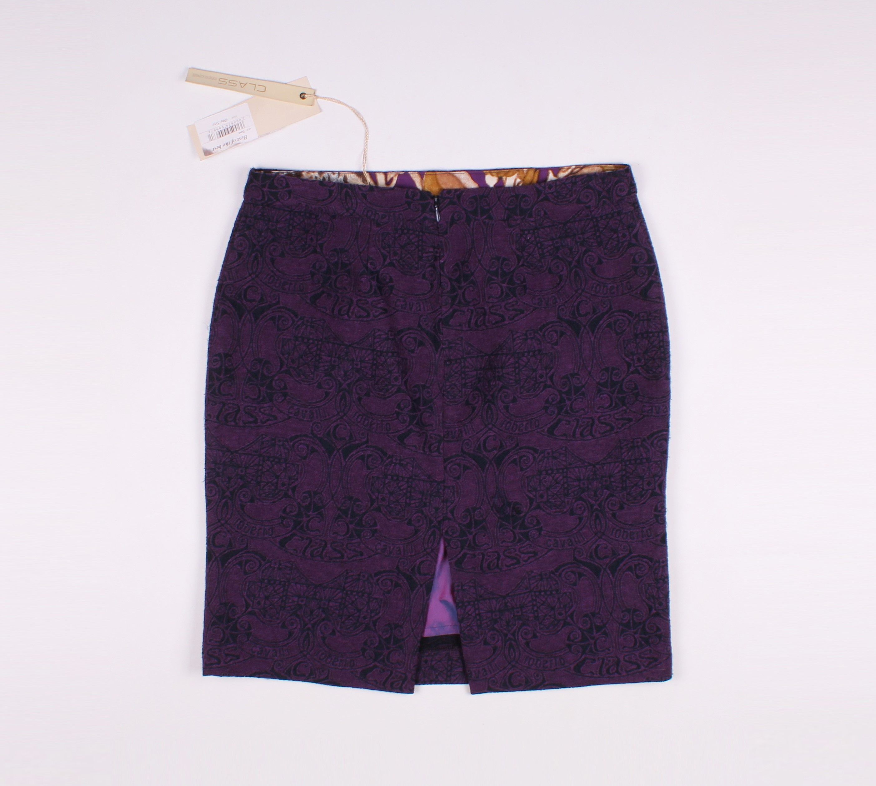 Roberto Cavalli × Vintage Roberto Cavalli Class Vintage Monogram Purple Skirt Size 30" / US 8 / IT 44 - 9 Thumbnail