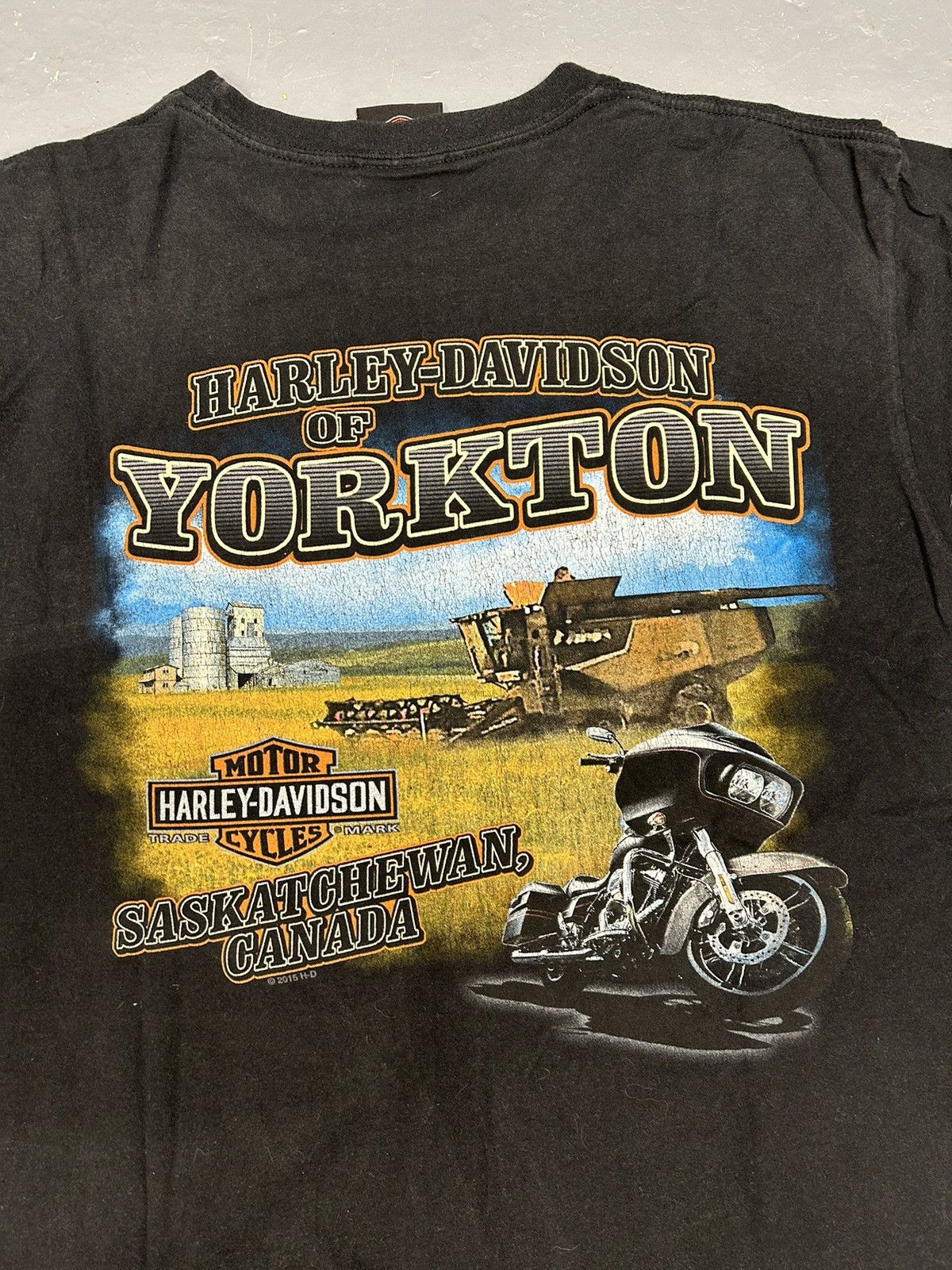 Harley Davidson × Vintage Crazy Vintage Y2K Essential Black Harley Davidson Tee Shirt Size US L / EU 52-54 / 3 - 4 Thumbnail