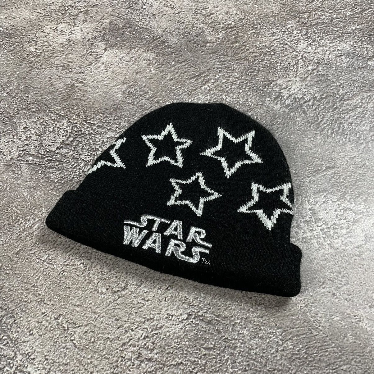 Vintage Vintage 90s Star Wars Beanie Grunge Streetwear Black Slim OS Size ONE SIZE - 2 Thumbnail