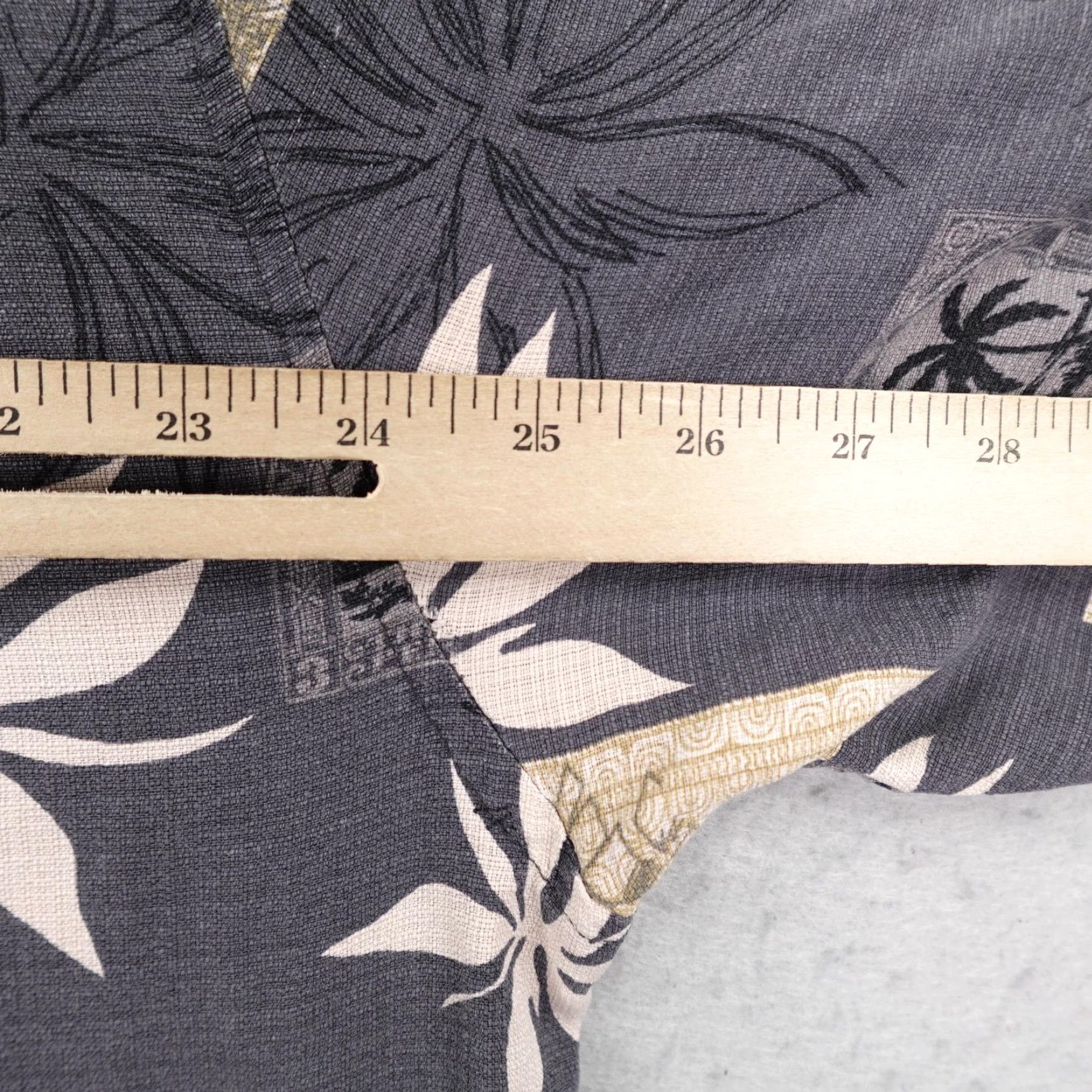 Reyn Spooner Reyn Spooner Shirt Mens XL Gray Hawaiian Aloha Palm Floral Silk Jacquard Camp Size US XL / EU 56 / 4 - 7 Thumbnail