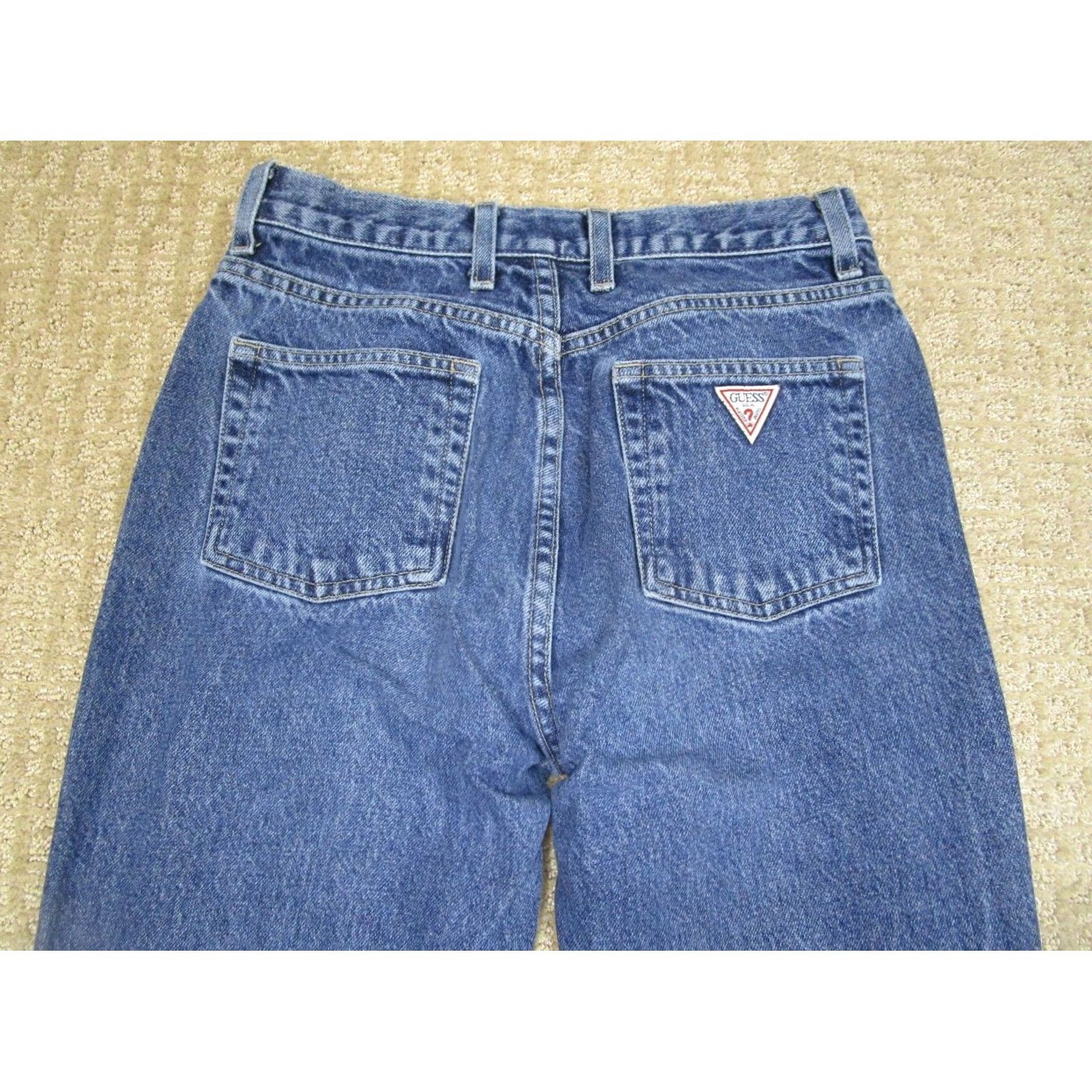 Guess VINTAGE GUESS Jeans Women 28 High Rise Tapered Denim Dark Wash 90s Size 28" / US 6 / IT 42 - 4 Thumbnail