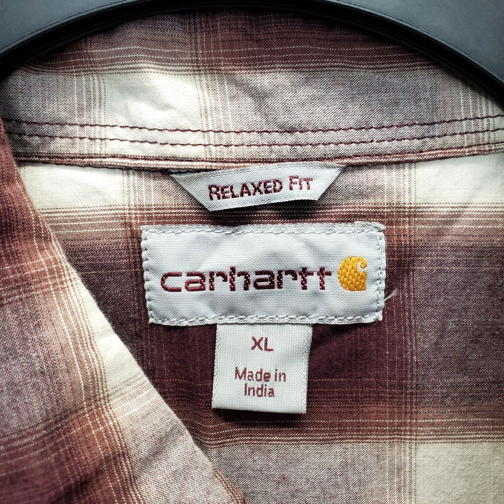 Carhartt Carhartt Mens XL Multi Plaid Relaxed Short Sleeve Button-Up Shirt Size US XL / EU 56 / 4 - 5 Thumbnail