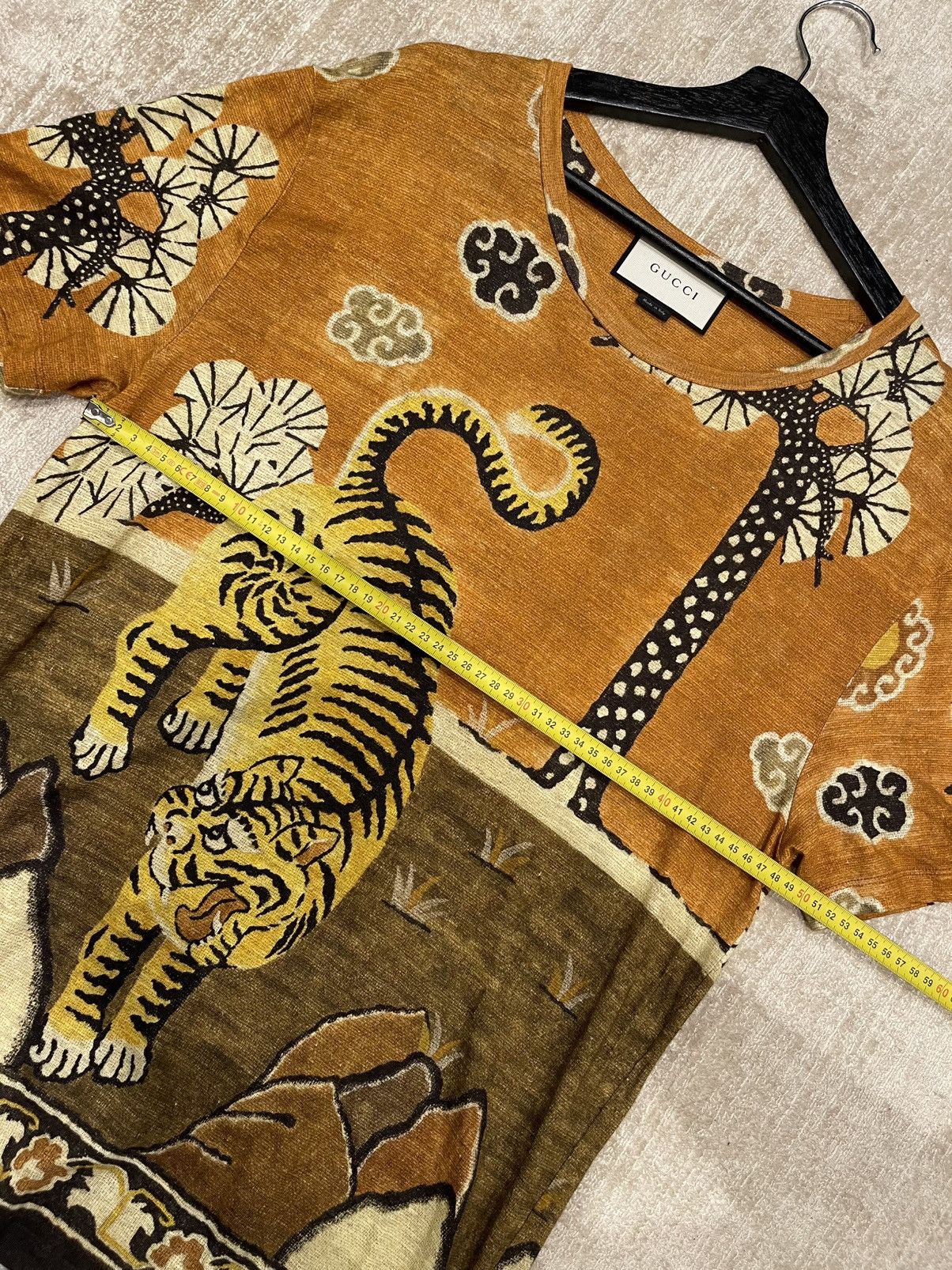 Gucci Gucci Linen Tiger TShirt Size US M / EU 48-50 / 2 - 4 Thumbnail