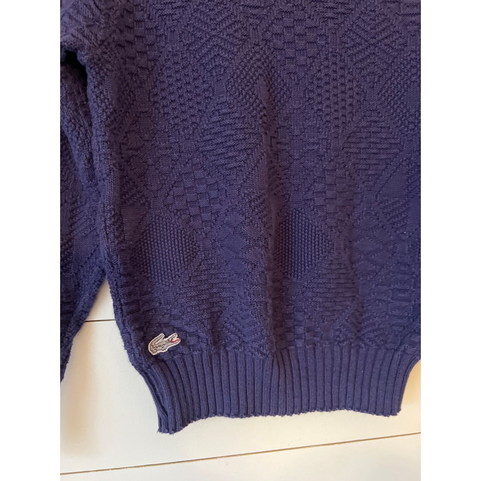 Izod Vintage 70's Purple knit Sweater Izod Lacoste for her Size XS / US 0-2 / IT 36-38 - 3 Thumbnail