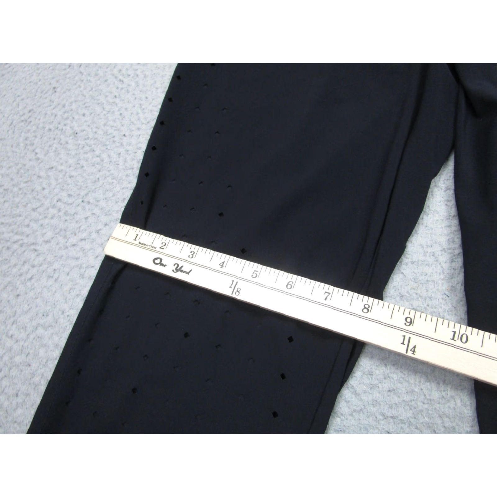Vintage AlphaTauri Pants Mens Small Black Laser Cut Perforated Joggers Made Portugal Size US 31 - 4 Thumbnail