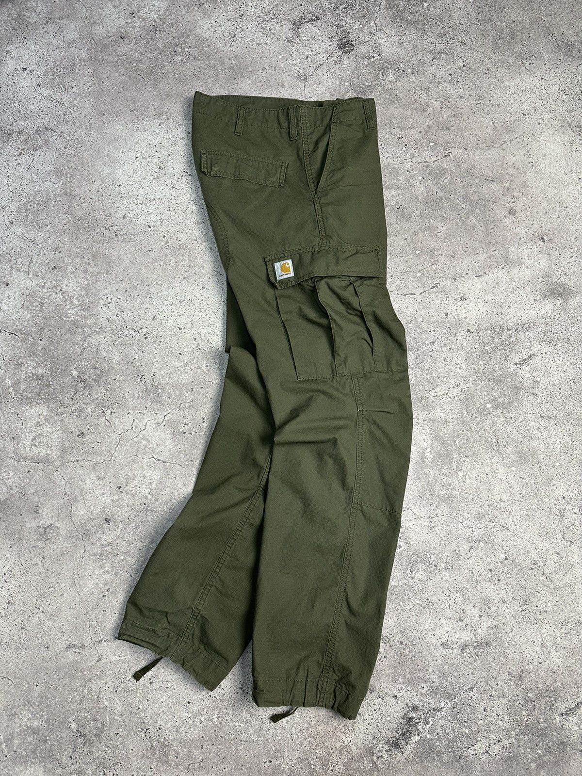 Vintage Carhartt Cargo Distressed Pants Faded Khaki Y2K