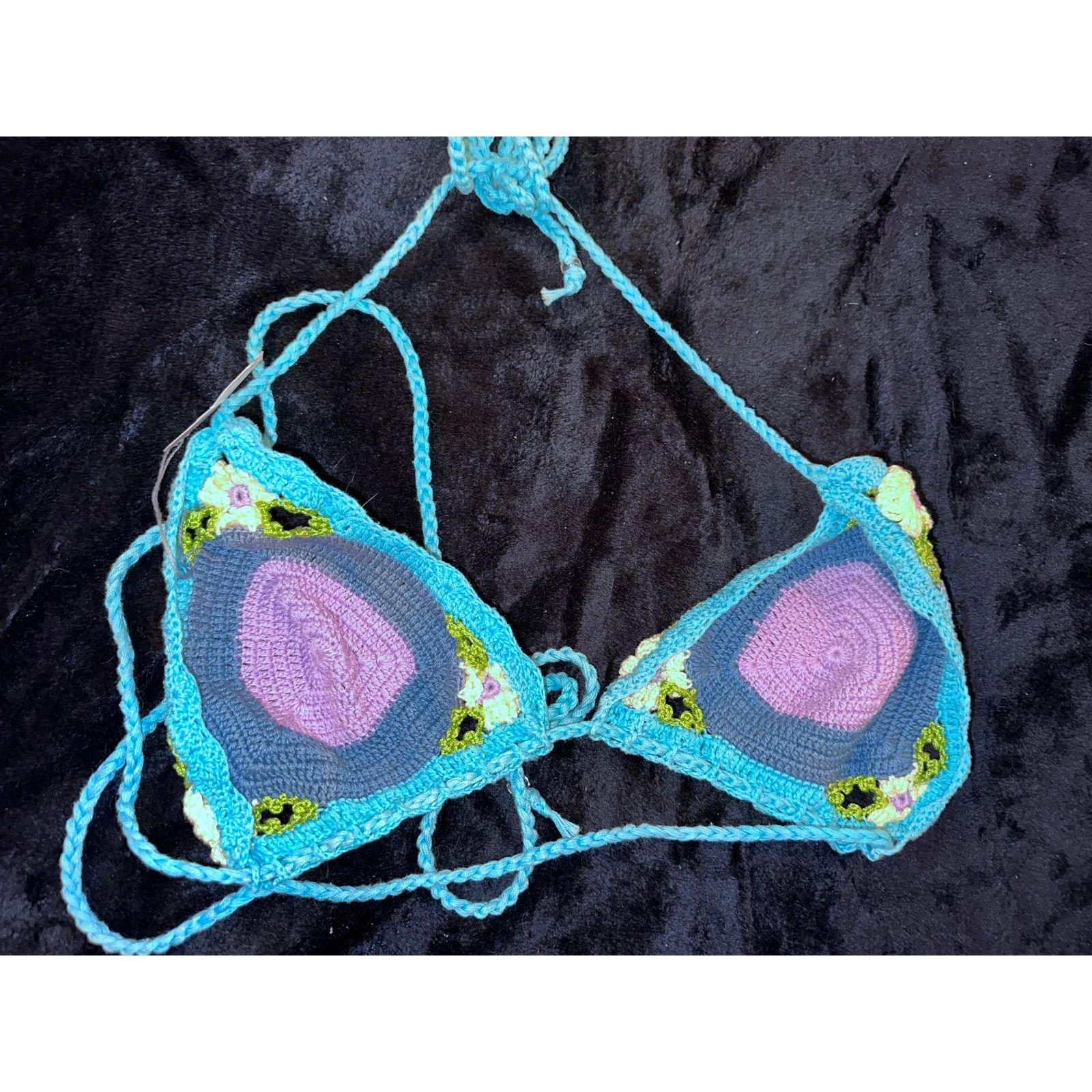 Other NWT GORGEOUS HANDMADE BOHO COTTON CROCHET BIKINI TOP L Size L / US 10 / IT 46 - 5 Thumbnail