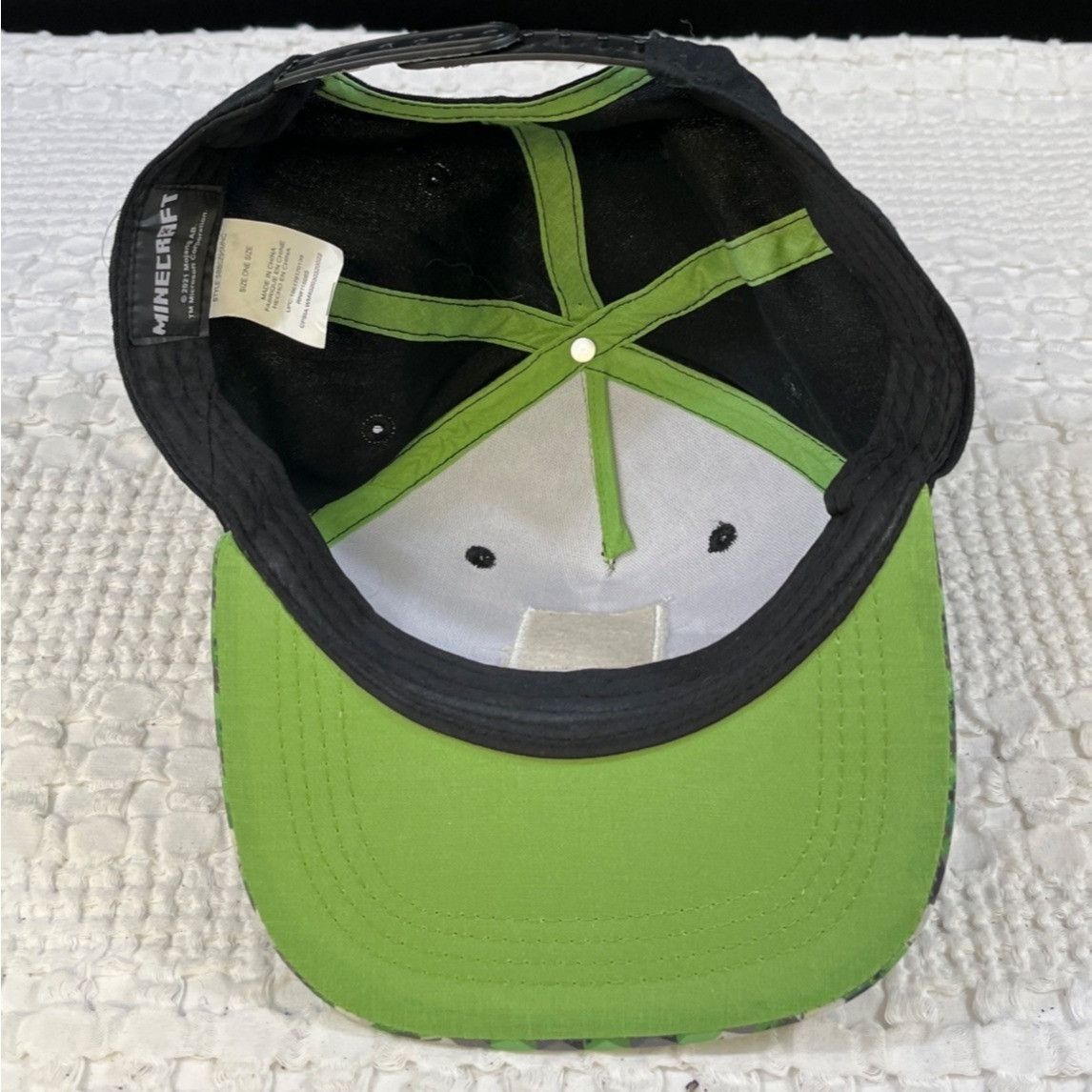 Other Minecraft Unisex Black/Green Minecraft Game Hat/Cap One Size Size ONE SIZE - 5 Thumbnail