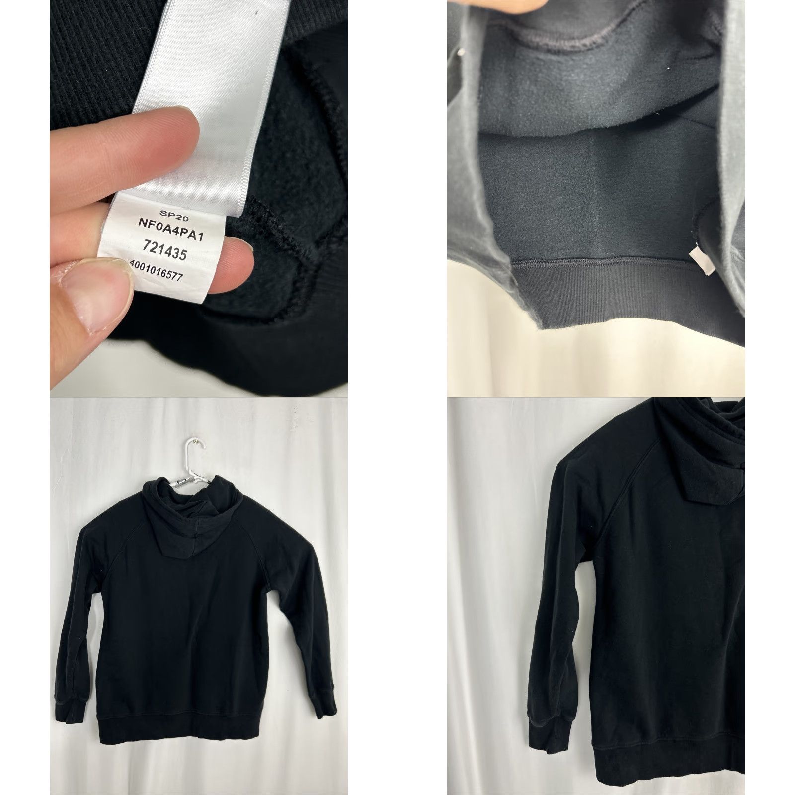 The North Face VINTAGE North Face Womens Medium Black White Spellout Pullover Hoodie Size M / US 6-8 / IT 42-44 - 8 Thumbnail