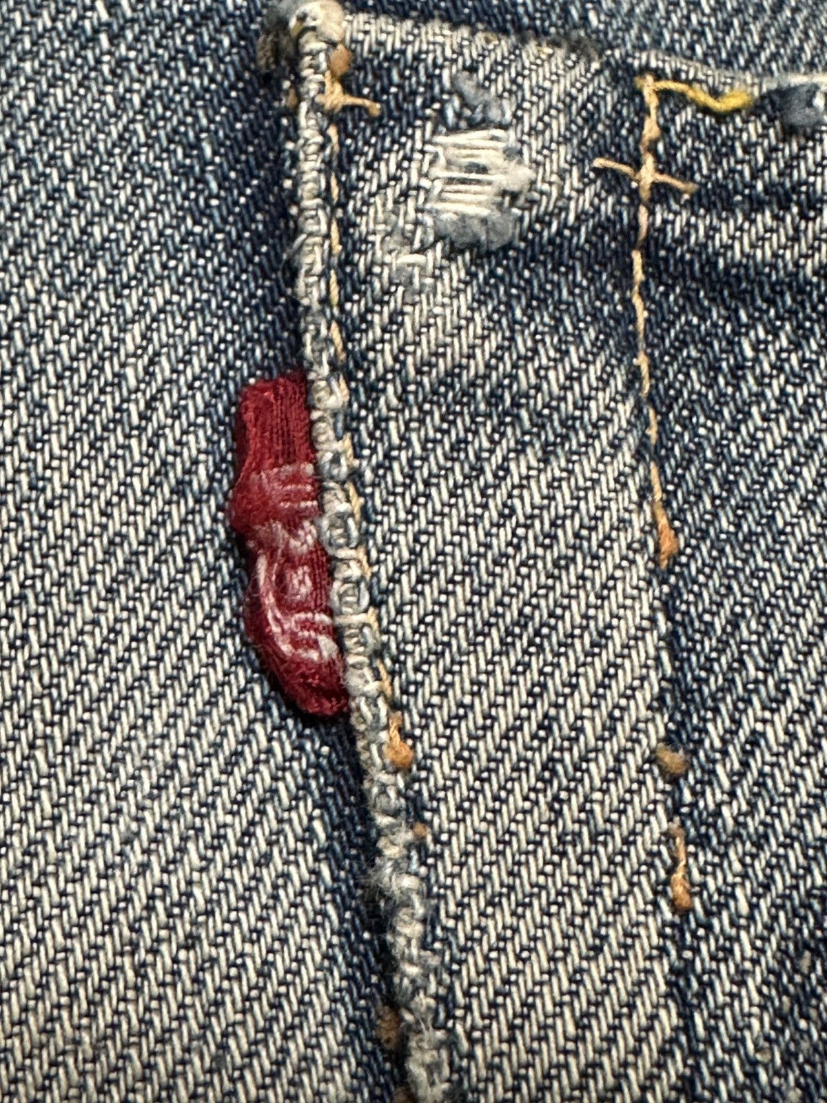 Evisu Buckle Back Thrashed No 2 2000s Selvedge seagulls back cinch Size US 34 / EU 50 - 17 Thumbnail