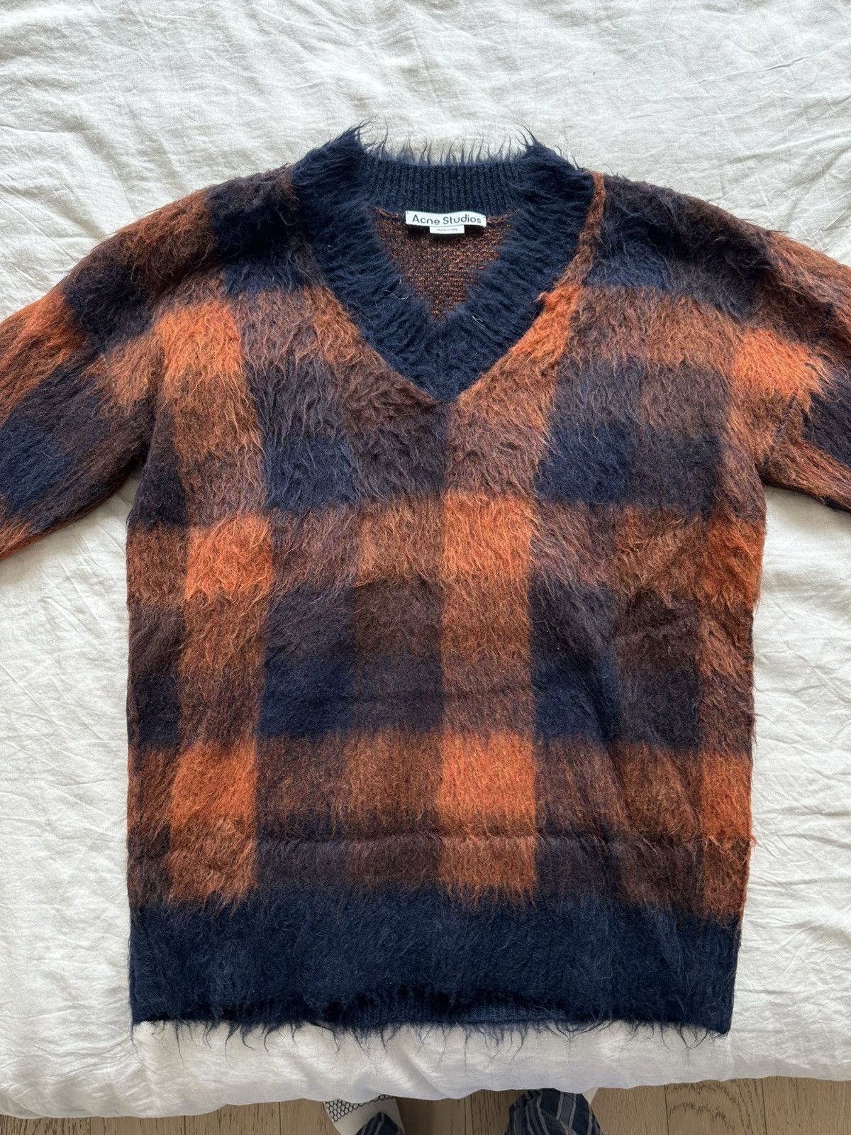 Acne Studios Acne Studios Plaid Mohair Sweater Size M / US 6-8 / IT 42-44 - 1 Thumbnail