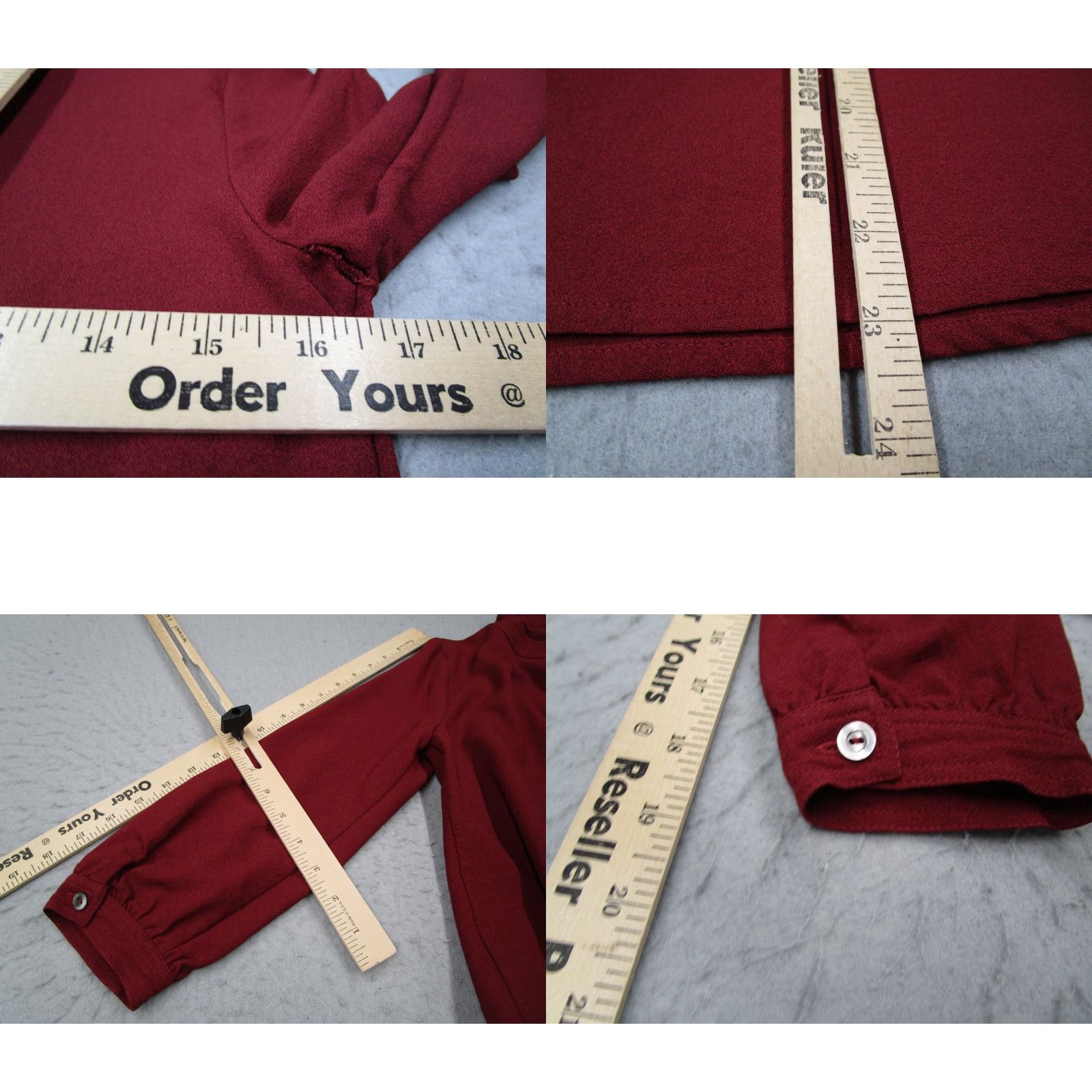 A.P.C. A.P.C. Shirt Women 26 Red Blouse 1/2 Button Up 3/4 Sleeve Made in Portugal Size XS / US 0-2 / IT 36-38 - 8 Thumbnail