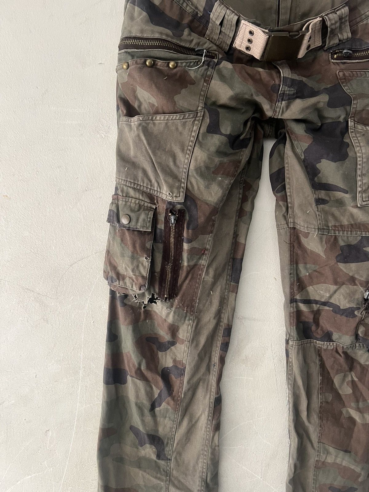 Japanese Brand × Vintage THRASHED🔥CAMO DOUBLE WAIST 3D CAMO PANT Size US 30 / EU 46 - 4 Thumbnail