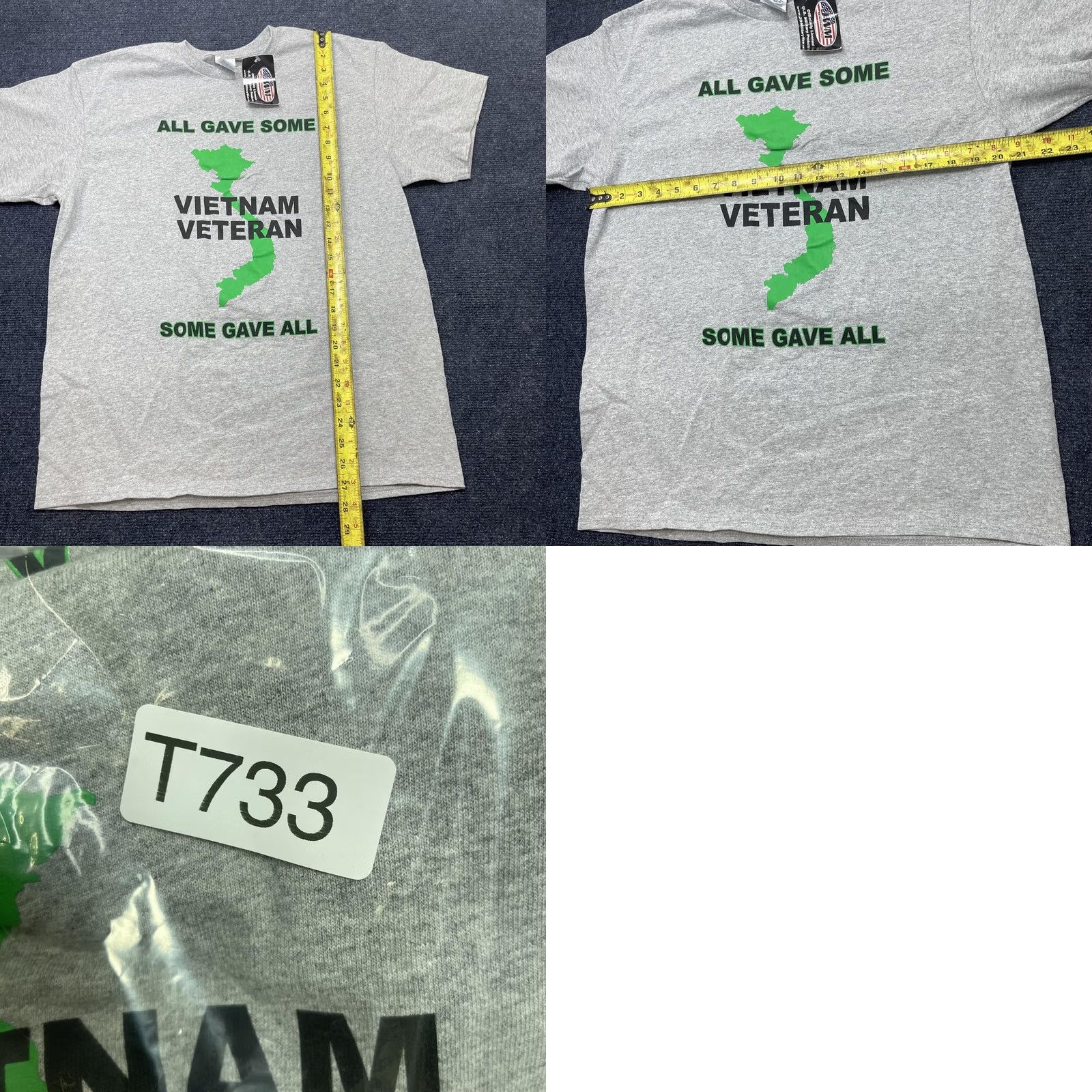 Vintage Delta Pro Weight Vietnam Veteran Shirt Mens Large Gray All Gave Some Tee T-Shirt Size US L / EU 52-54 / 3 - 8 Thumbnail