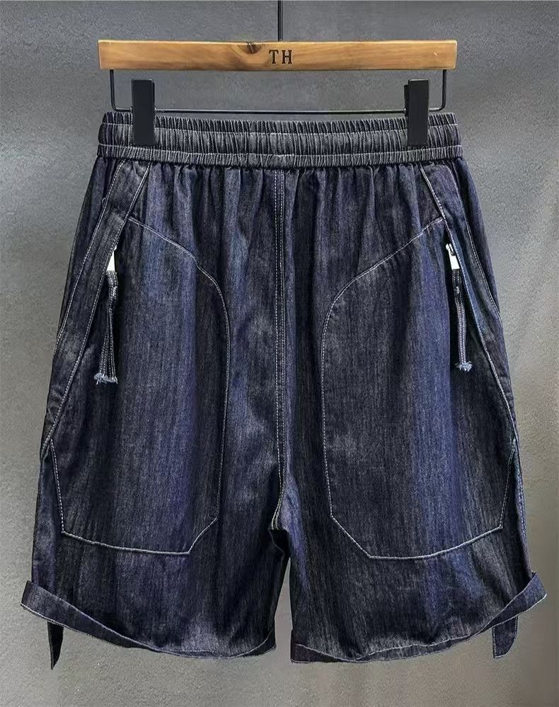 Vintage Denim & Woven Hybrid Cargo Shorts Size US 30 / EU 46 - 3 Thumbnail