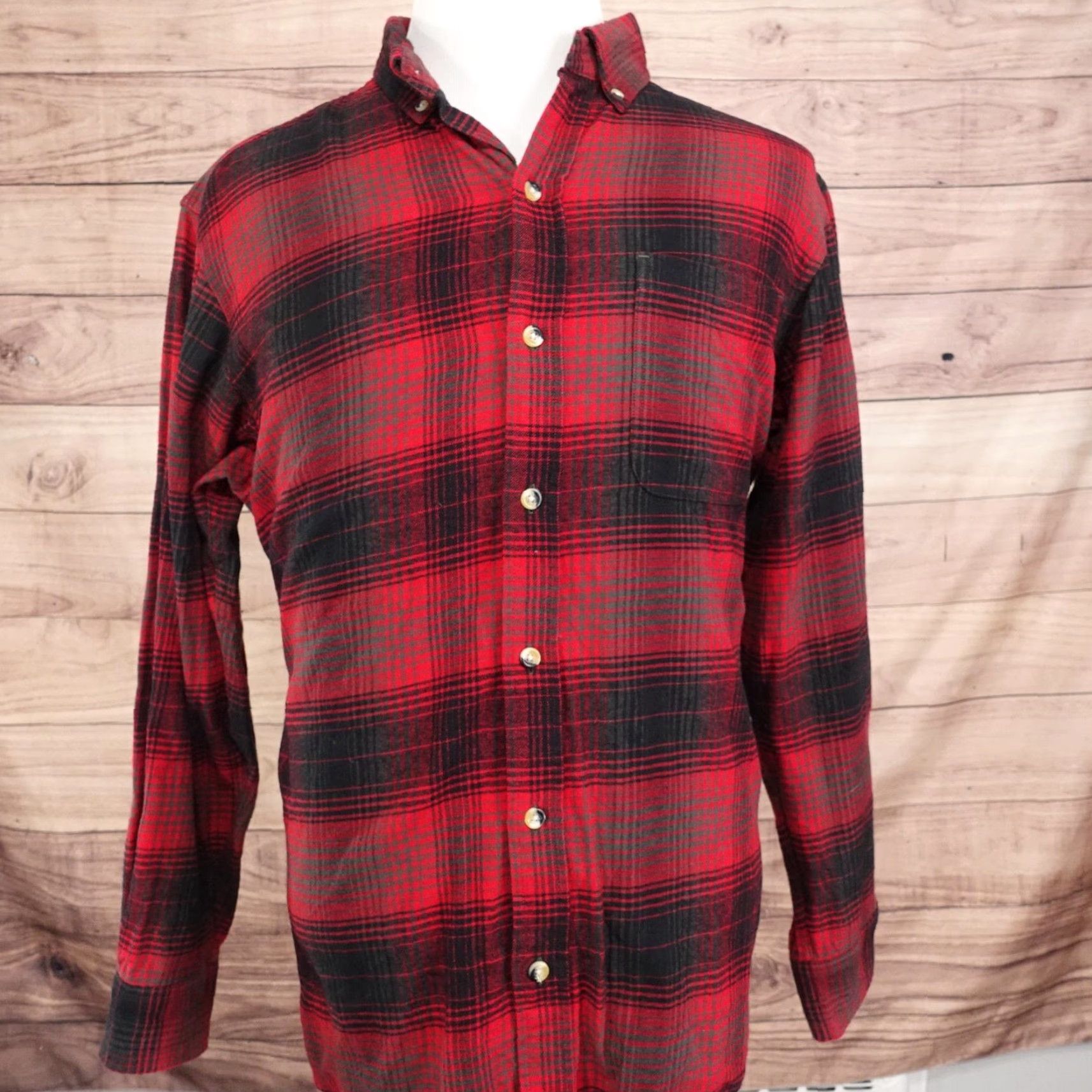 Vintage VINTAGE Hobbs Creek Shirt Mens Large Flannel Button-Down Long Sleeve Plaid Cotton Outdoors Workwear Size US L / EU 52-54 / 3 - 3 Thumbnail