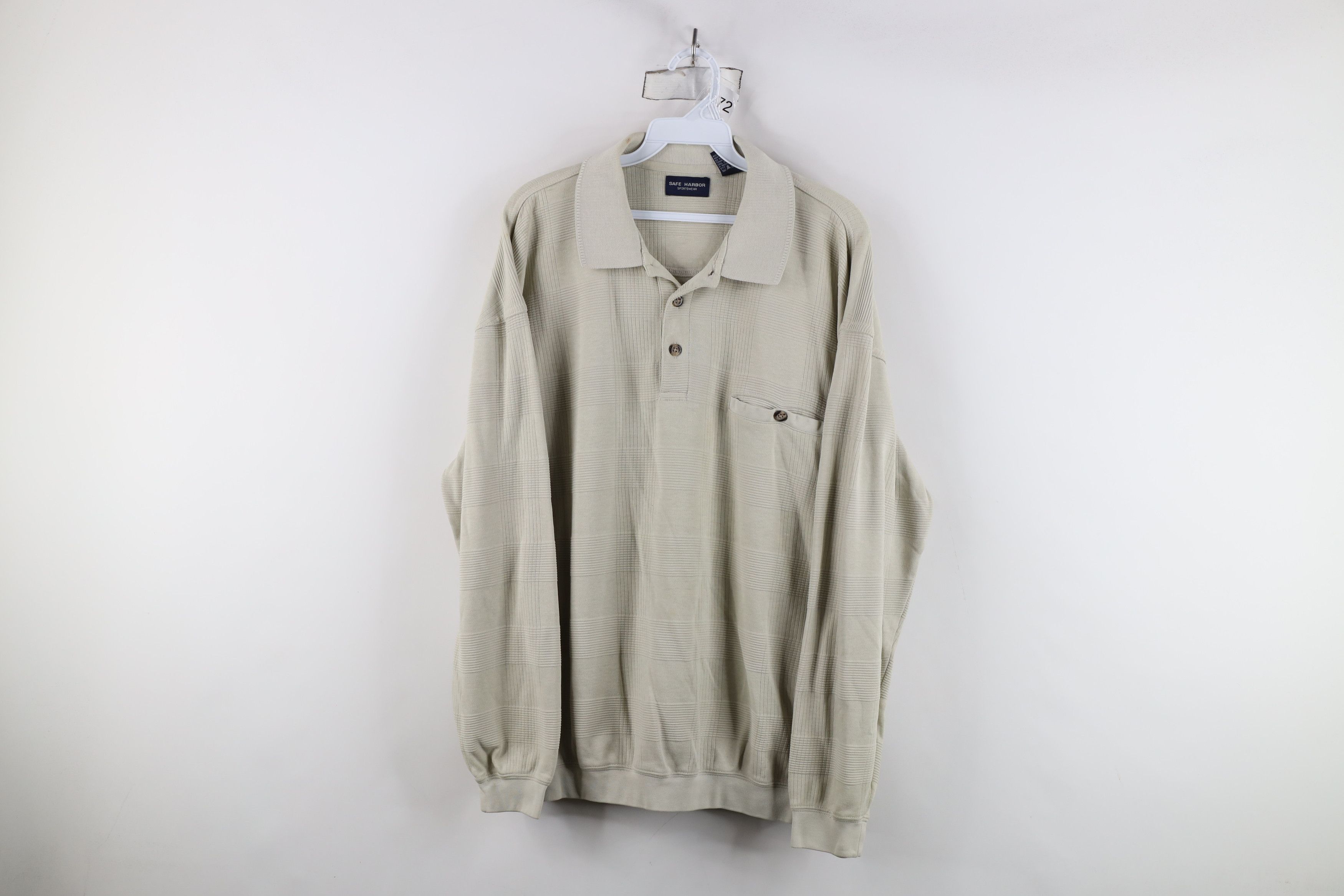 Vintage Vintage 90s Streetwear Knit Long Sleeve Pullover Polo Shirt Size US XL / EU 56 / 4 - 1 Thumbnail